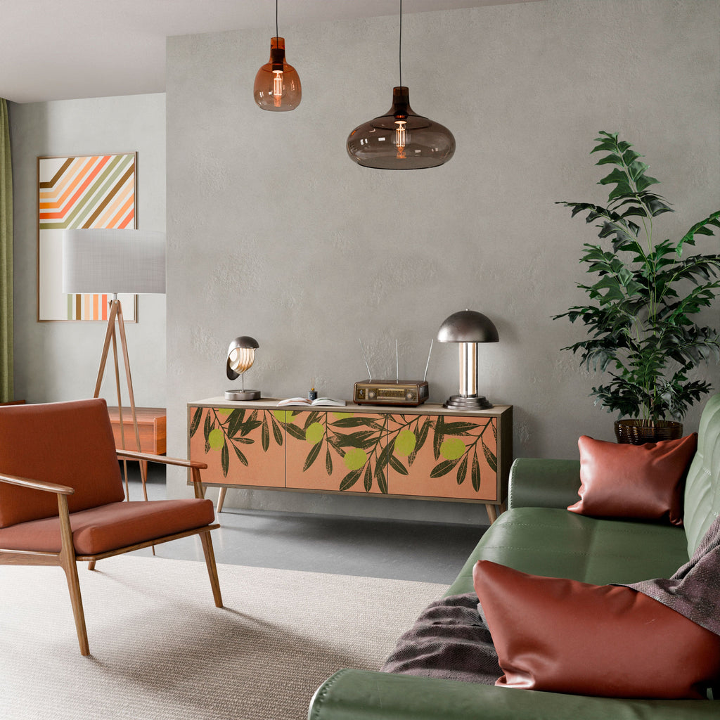 Meuble TV 3 portes JUICY OLIVES effet chêne