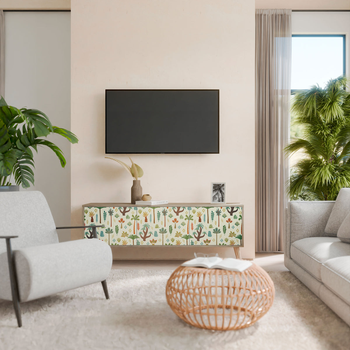 PALM SPRING 3-Door TV Cabinet