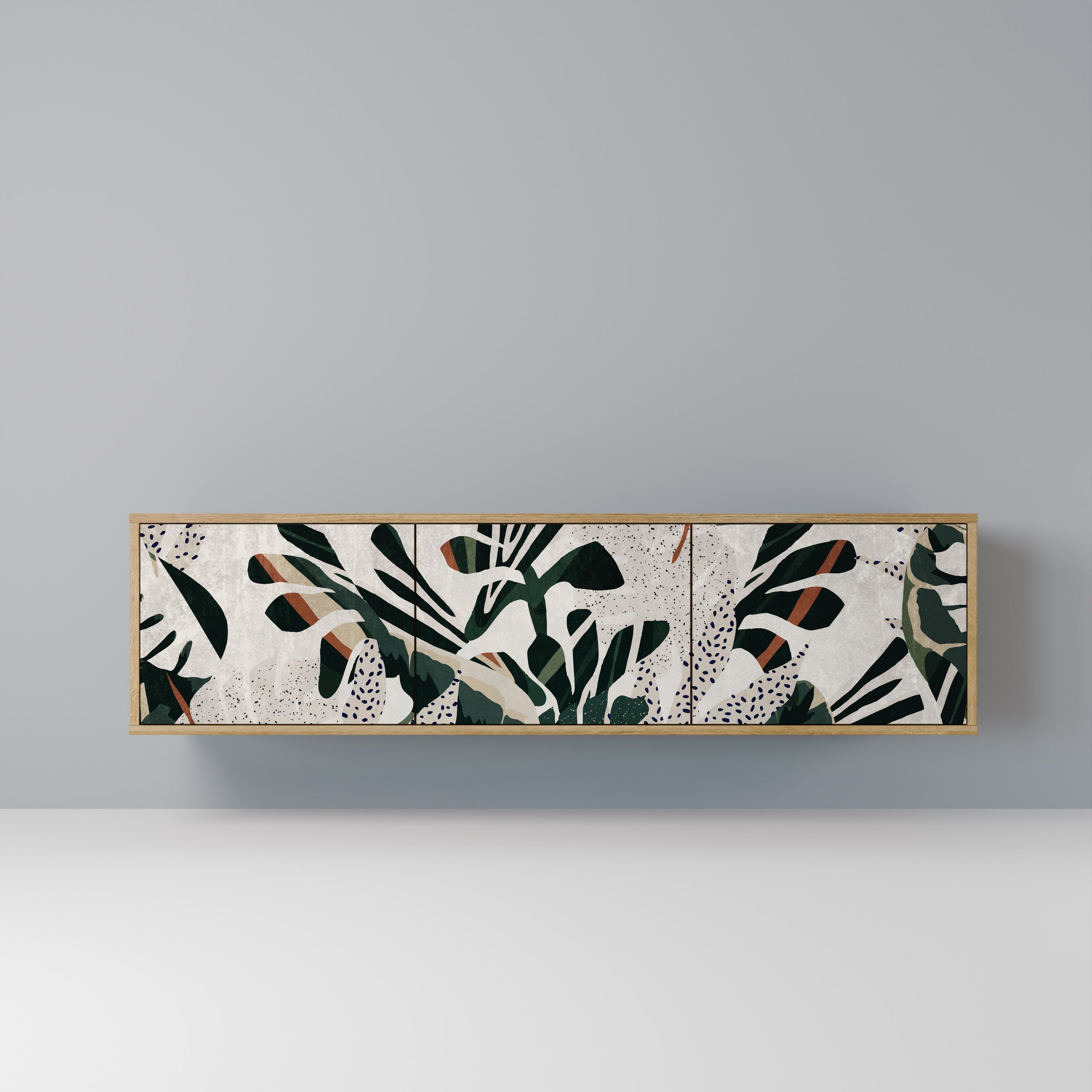 Meuble TV 3 portes VERDURE FORMATION effet chêne