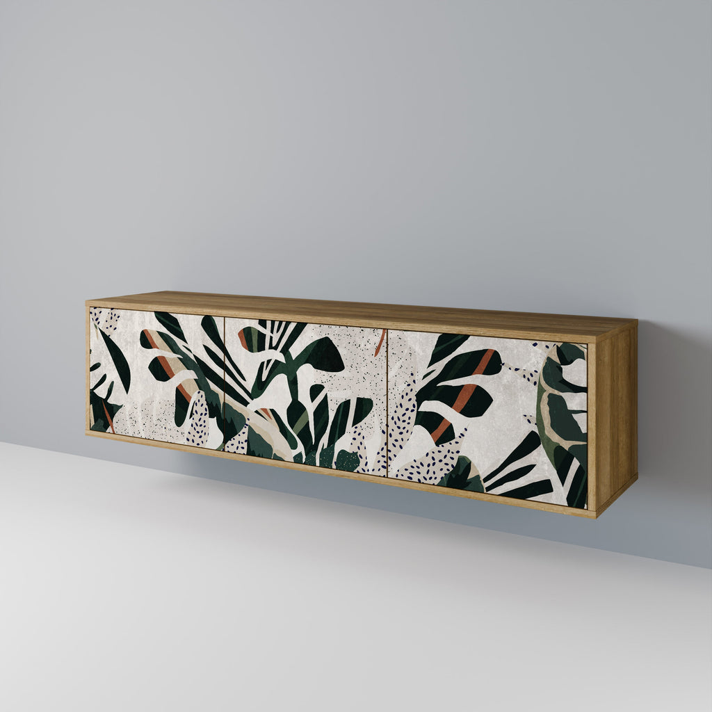 Meuble TV 3 portes VERDURE FORMATION effet chêne