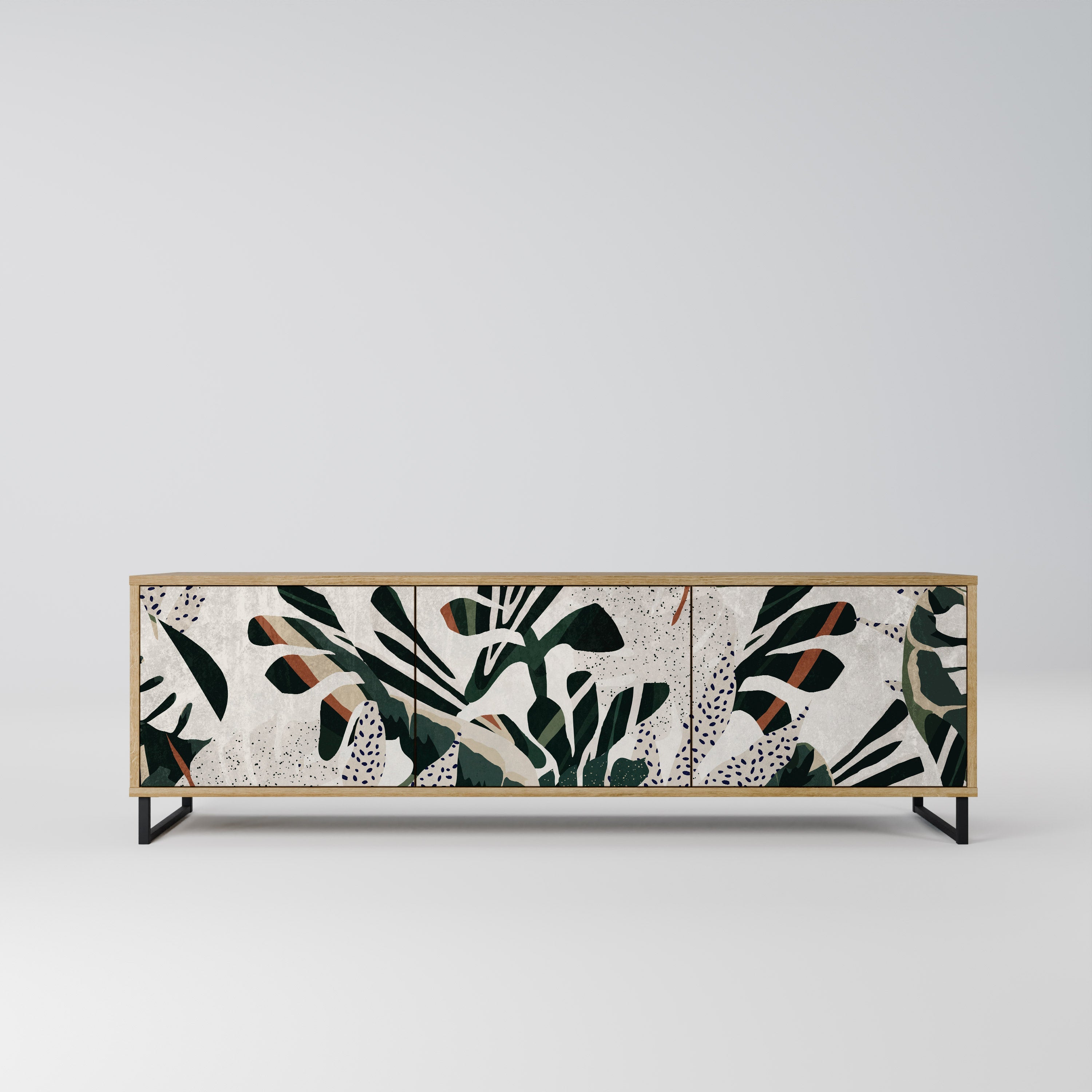 Meuble TV 3 portes VERDURE FORMATION effet chêne