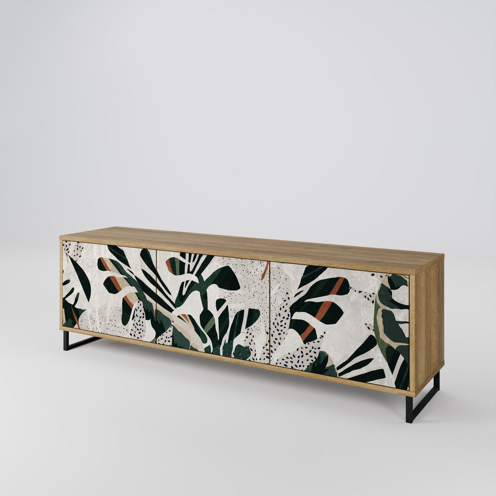 Meuble TV 3 portes VERDURE FORMATION effet chêne