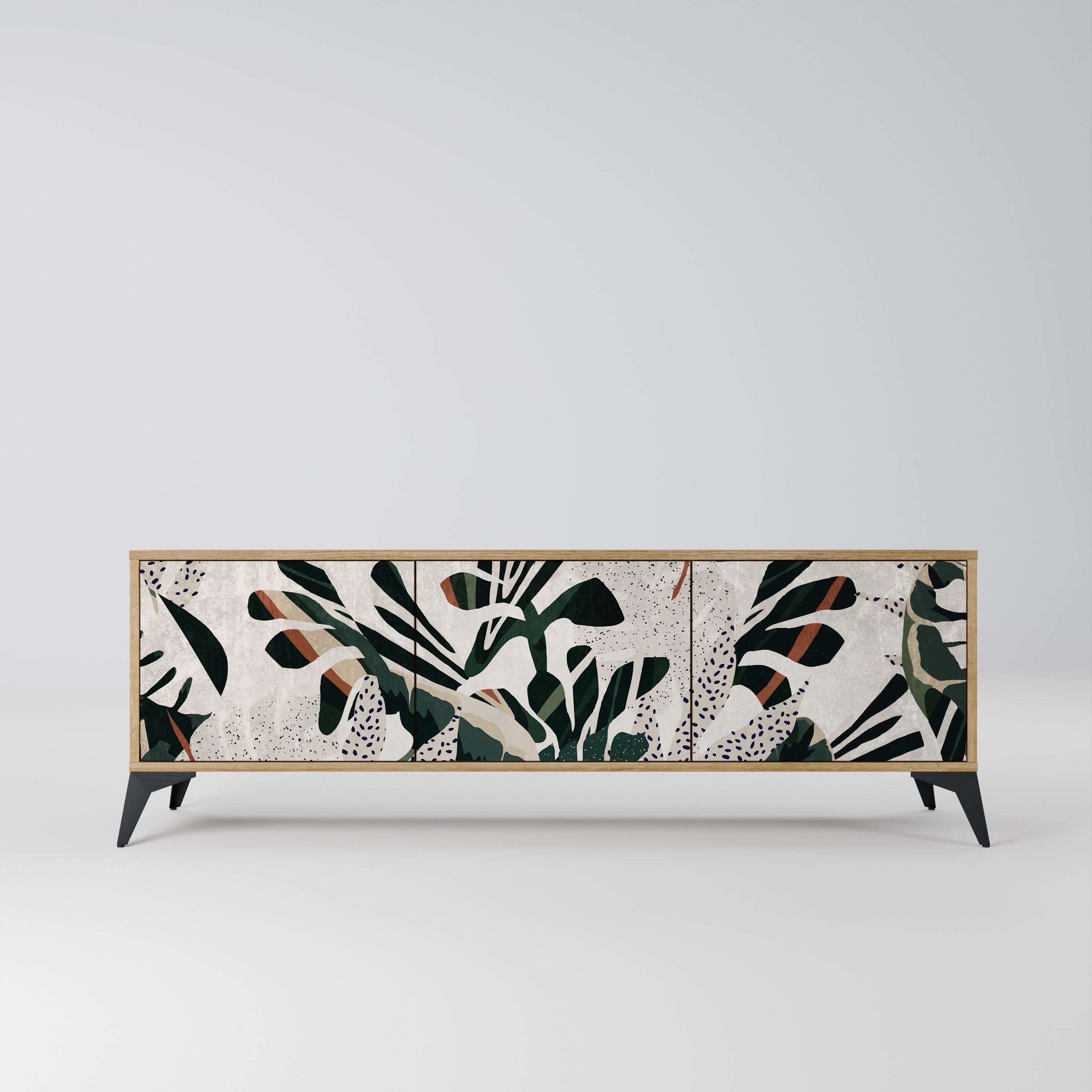 Meuble TV 3 portes VERDURE FORMATION effet chêne