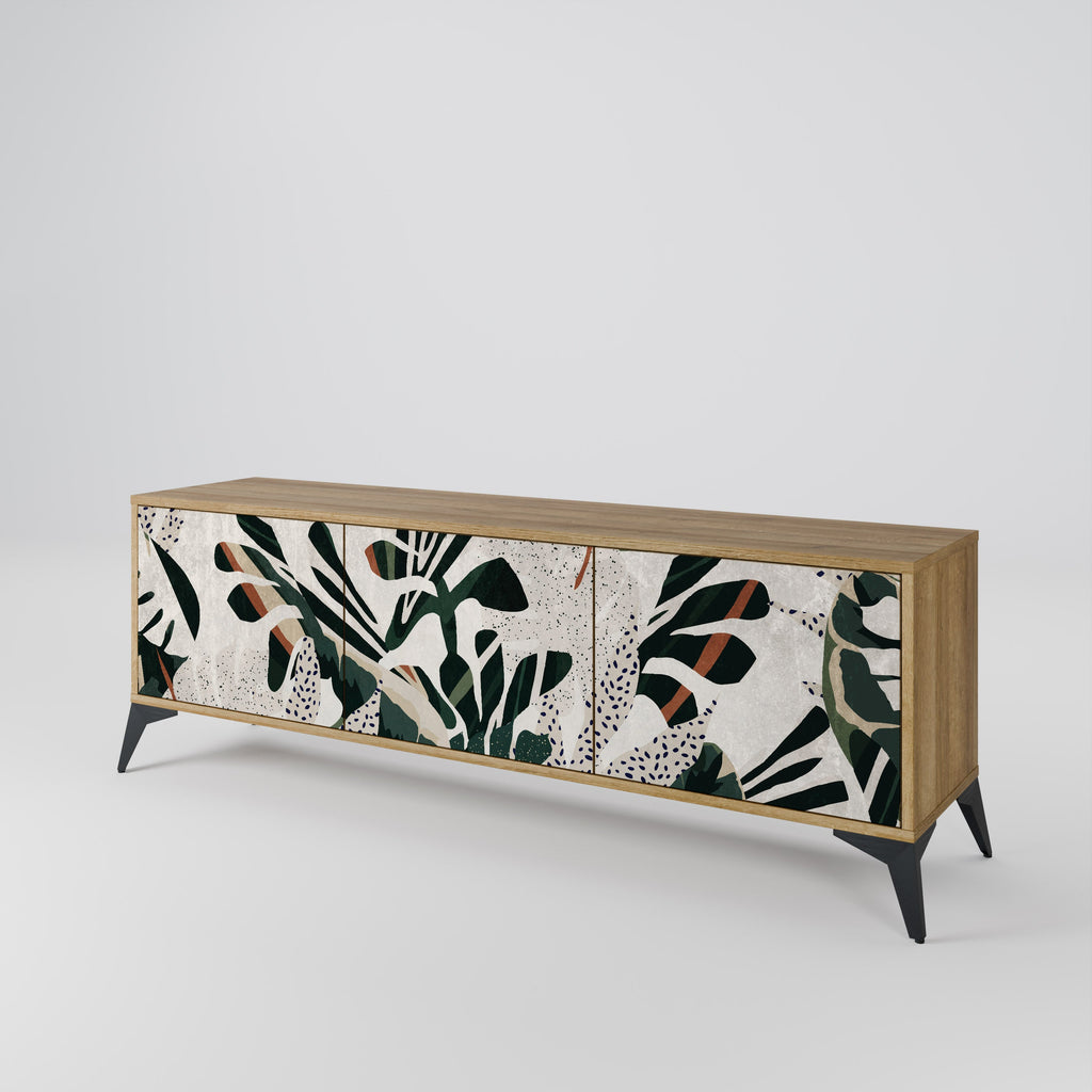 Meuble TV 3 portes VERDURE FORMATION effet chêne