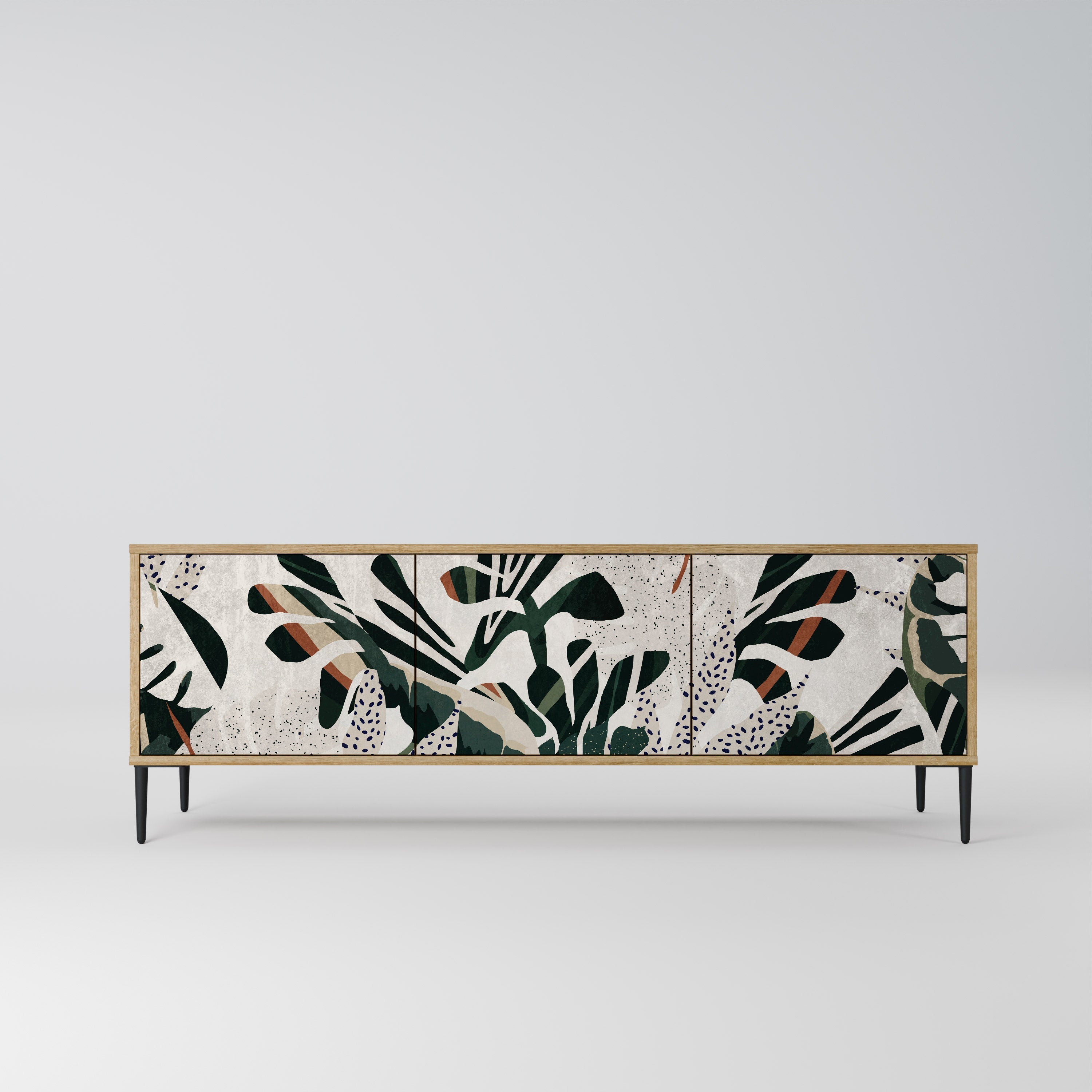 Meuble TV 3 portes VERDURE FORMATION effet chêne