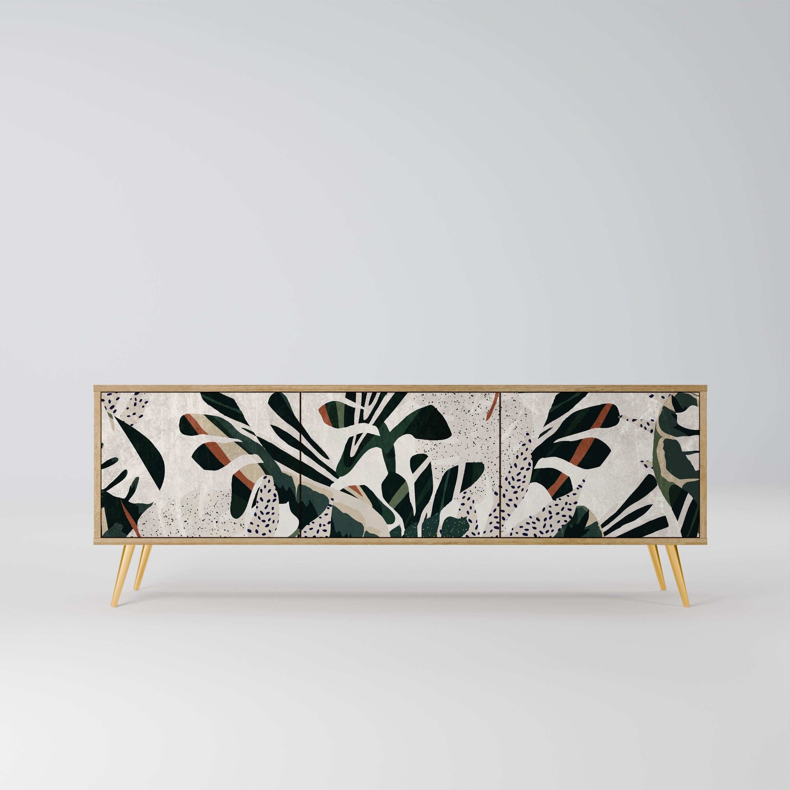 Meuble TV 3 portes VERDURE FORMATION effet chêne