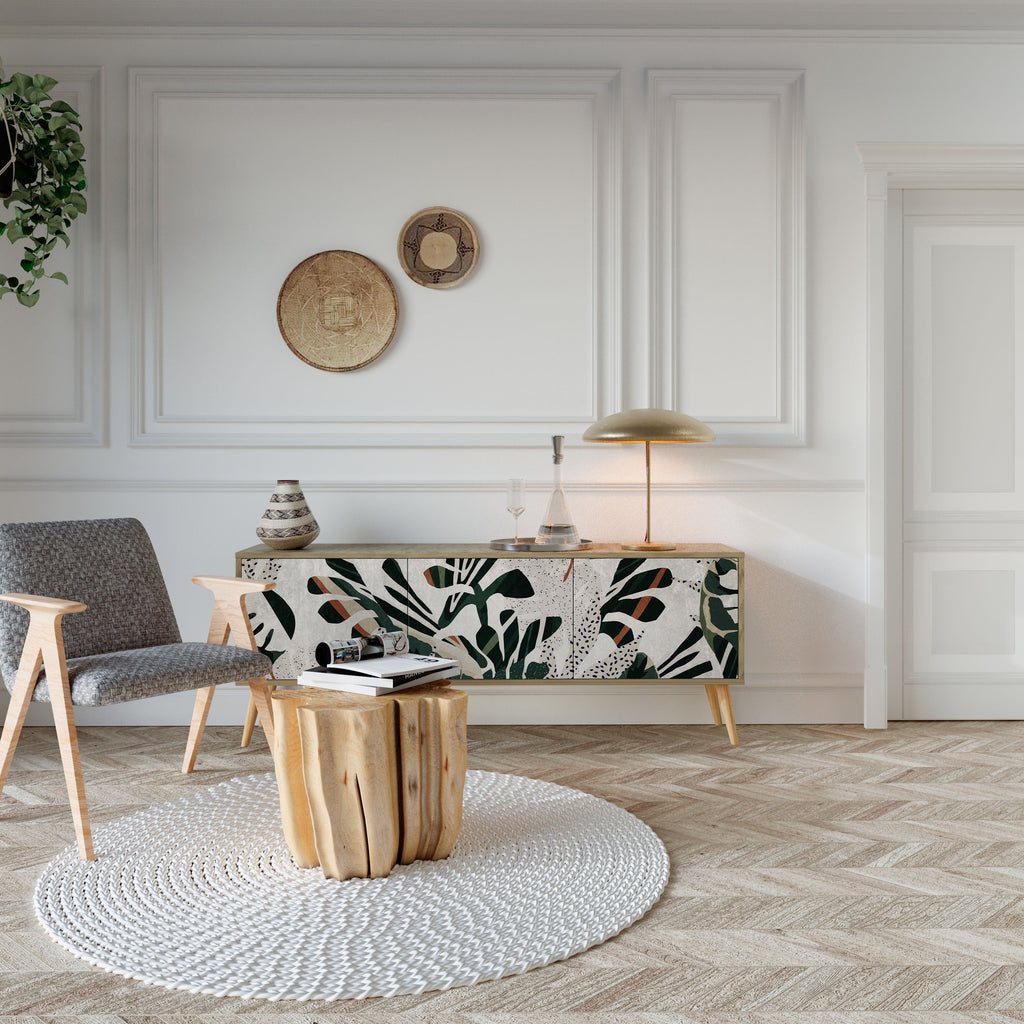 Meuble TV 3 portes VERDURE FORMATION effet chêne