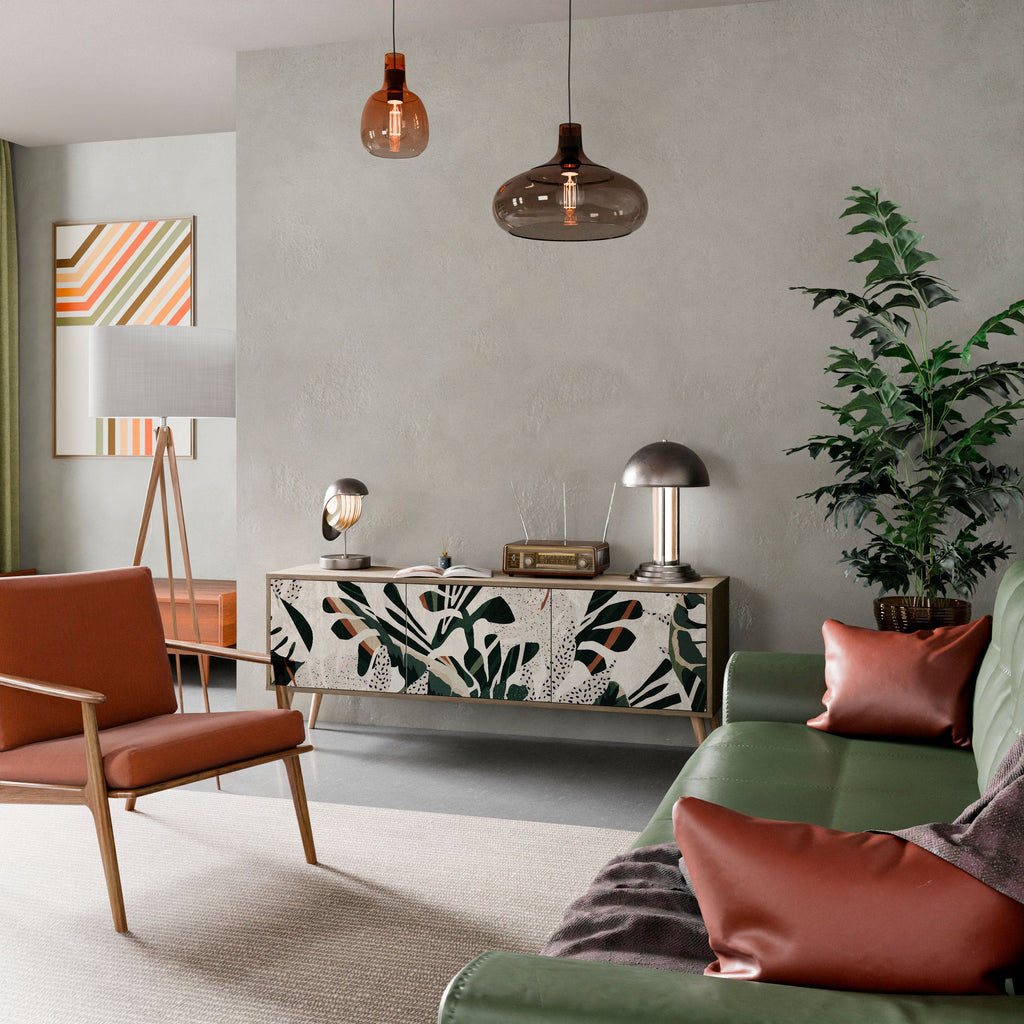 Meuble TV 3 portes VERDURE FORMATION effet chêne