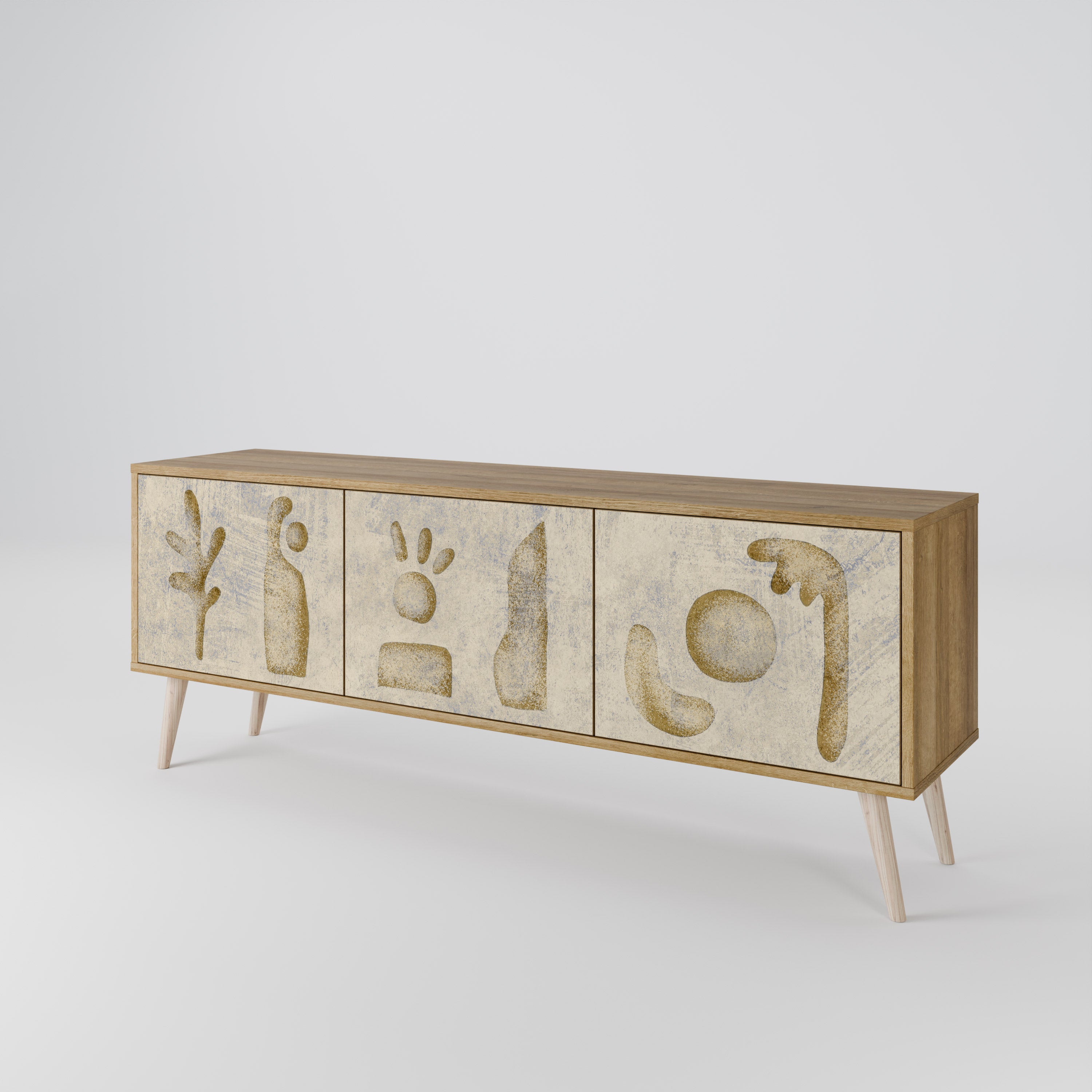SAND SCULPTURES 3-Door TV Cabinet