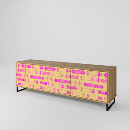 SKATEBOARD ARTISTRY 3-Door TV Cabinet