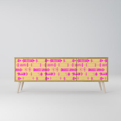 SKATEBOARD ARTISTRY 3-Door TV Cabinet