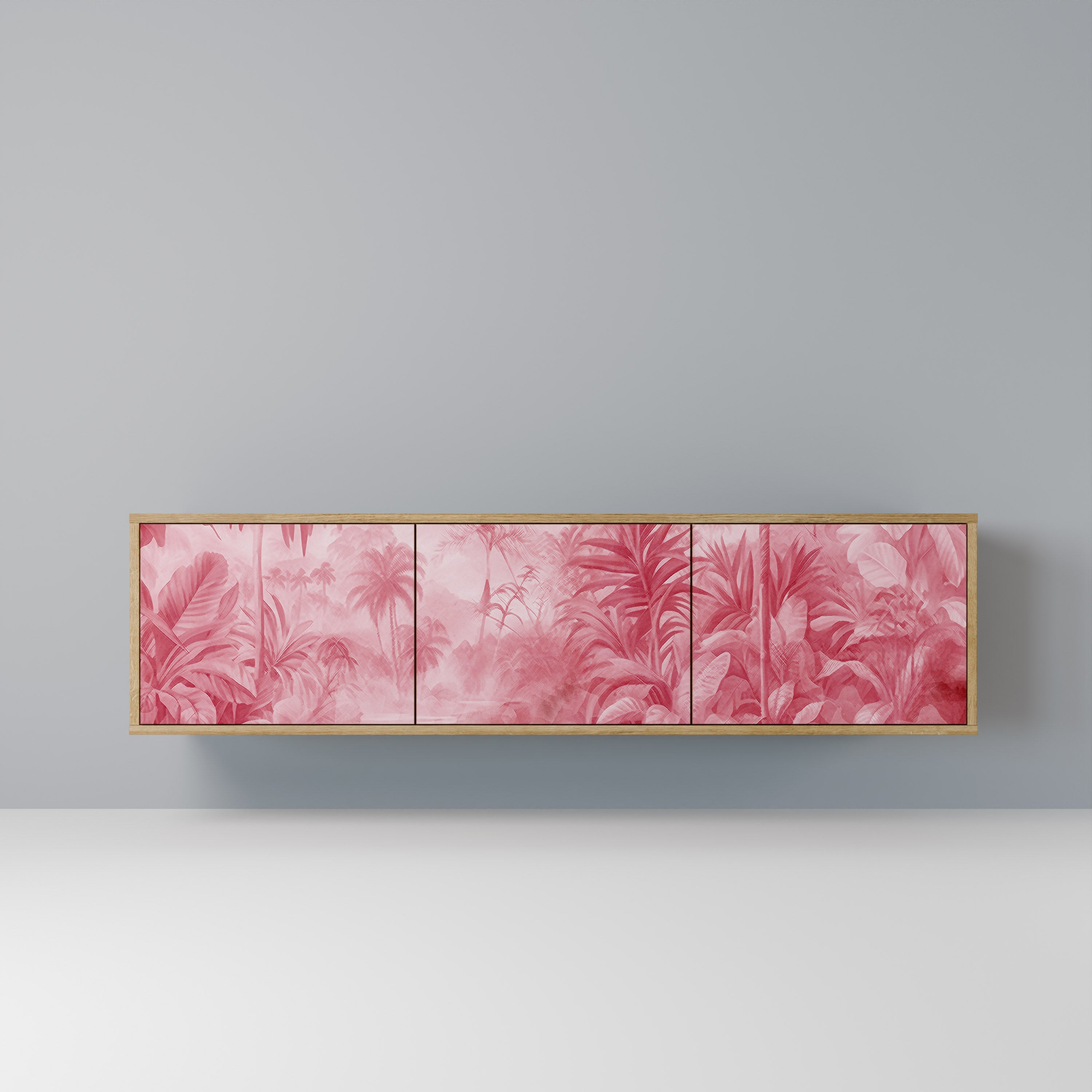 Meuble TV 3 portes SWEET TROPICS effet chêne