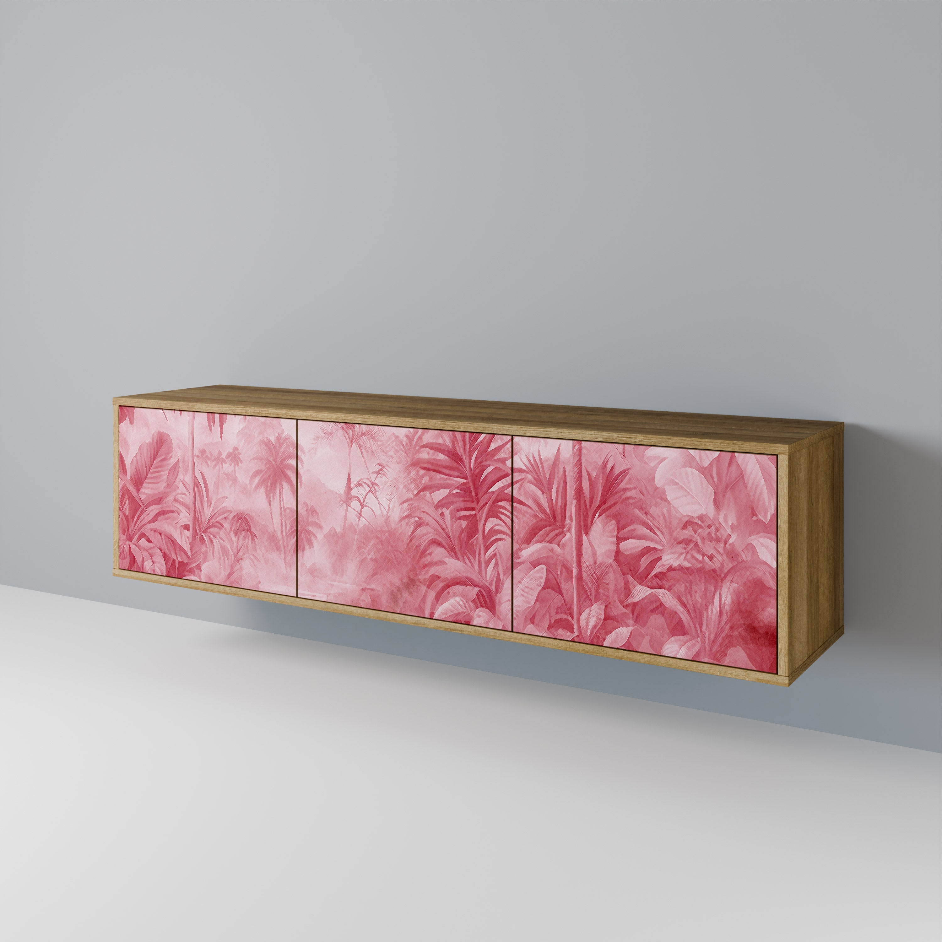 Meuble TV 3 portes SWEET TROPICS effet chêne