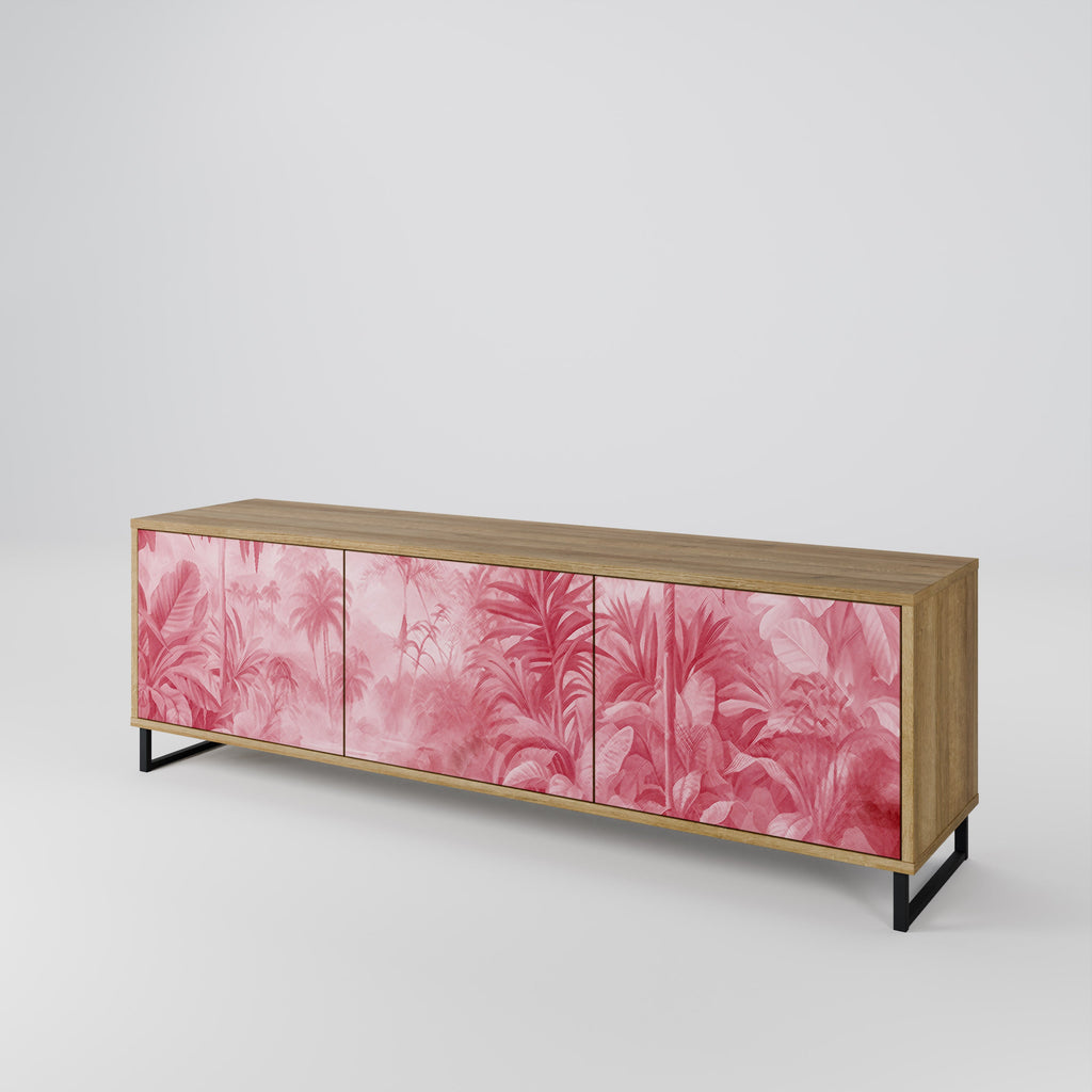 Meuble TV 3 portes SWEET TROPICS effet chêne