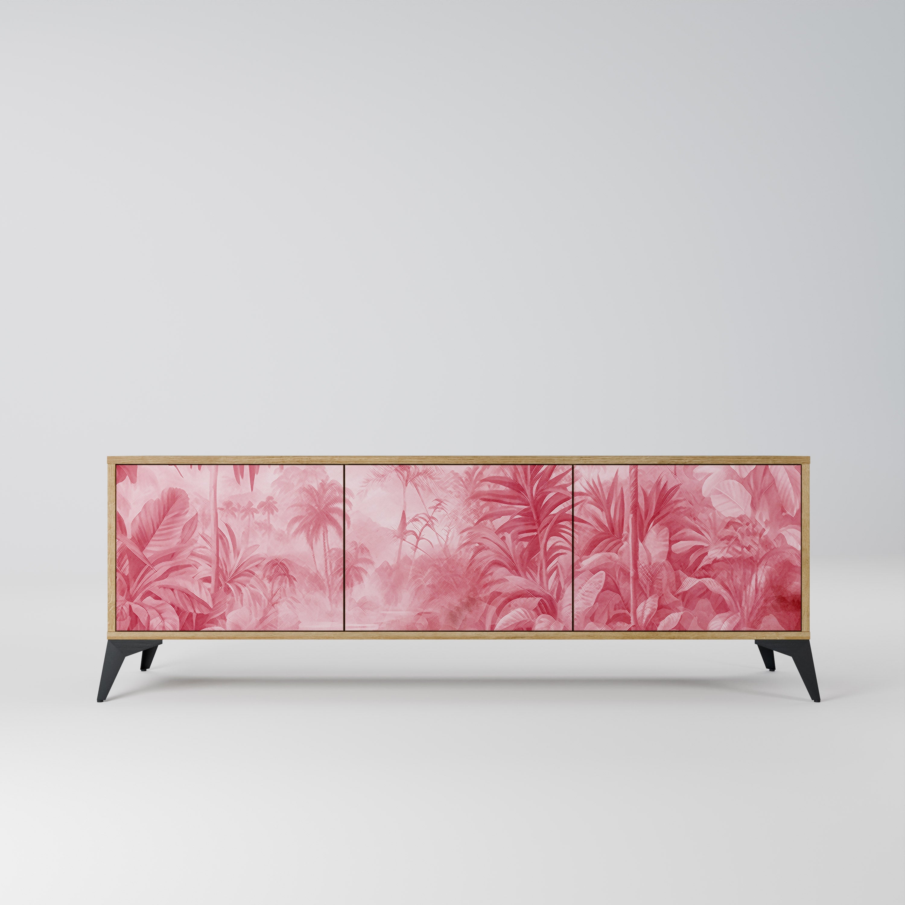 Meuble TV 3 portes SWEET TROPICS effet chêne