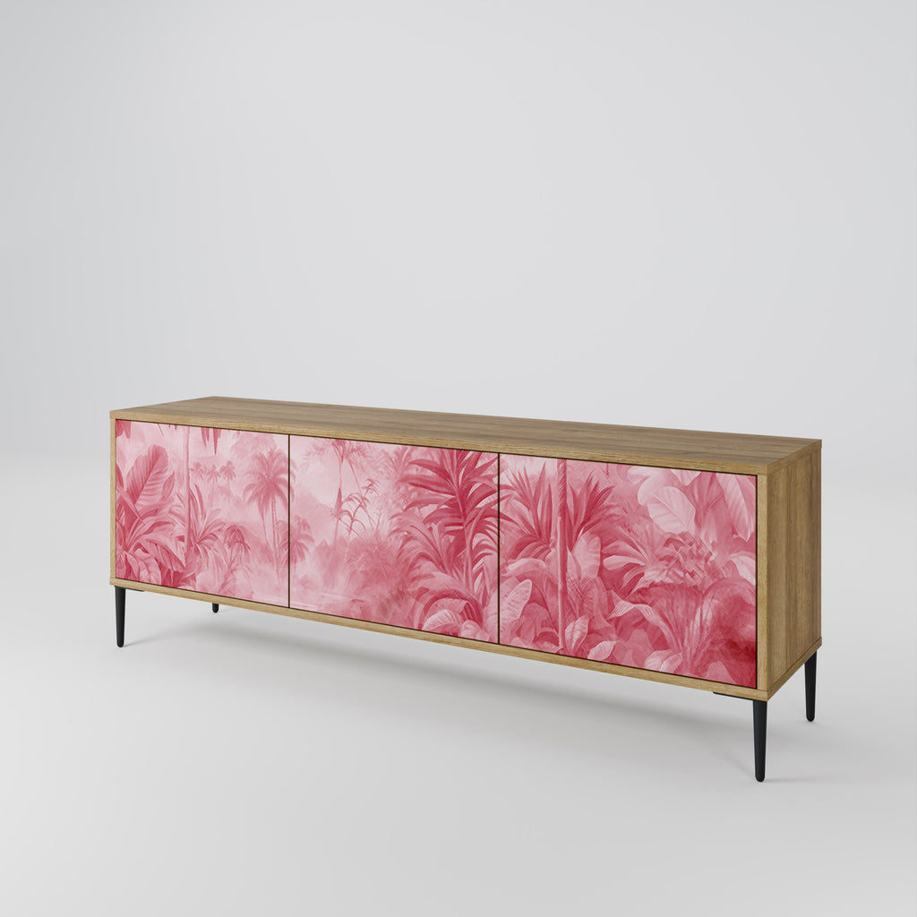 Meuble TV 3 portes SWEET TROPICS effet chêne