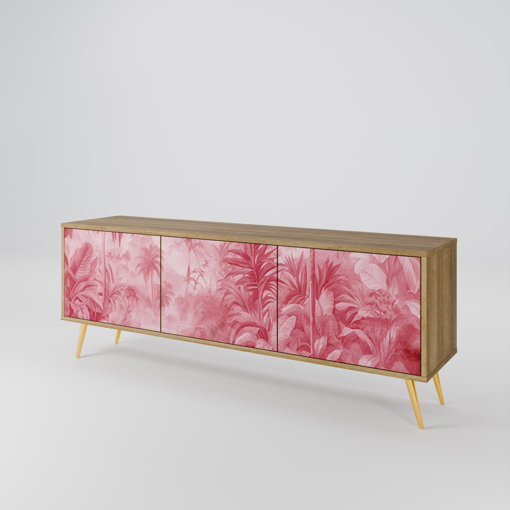 Meuble TV 3 portes SWEET TROPICS effet chêne