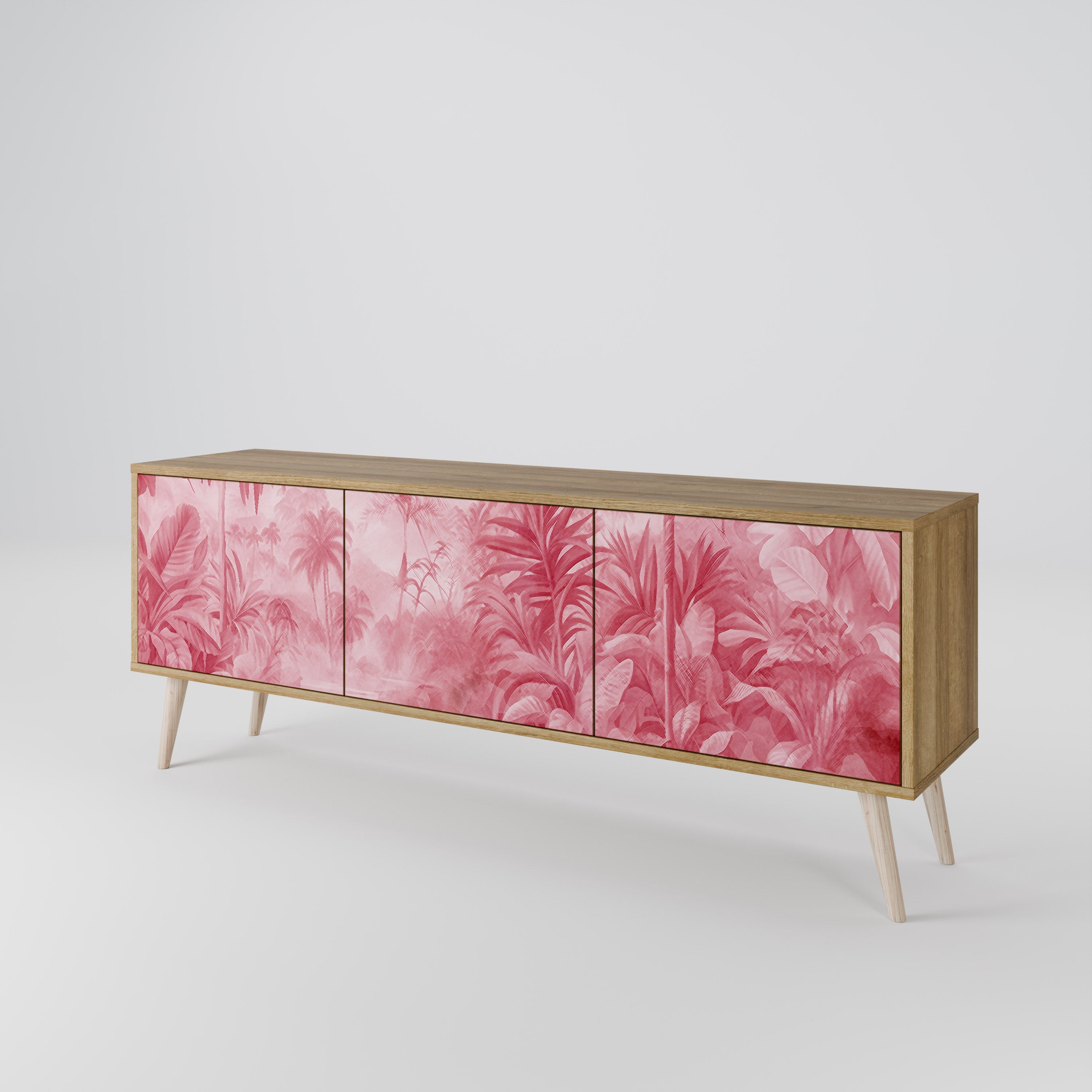 Meuble TV 3 portes SWEET TROPICS effet chêne