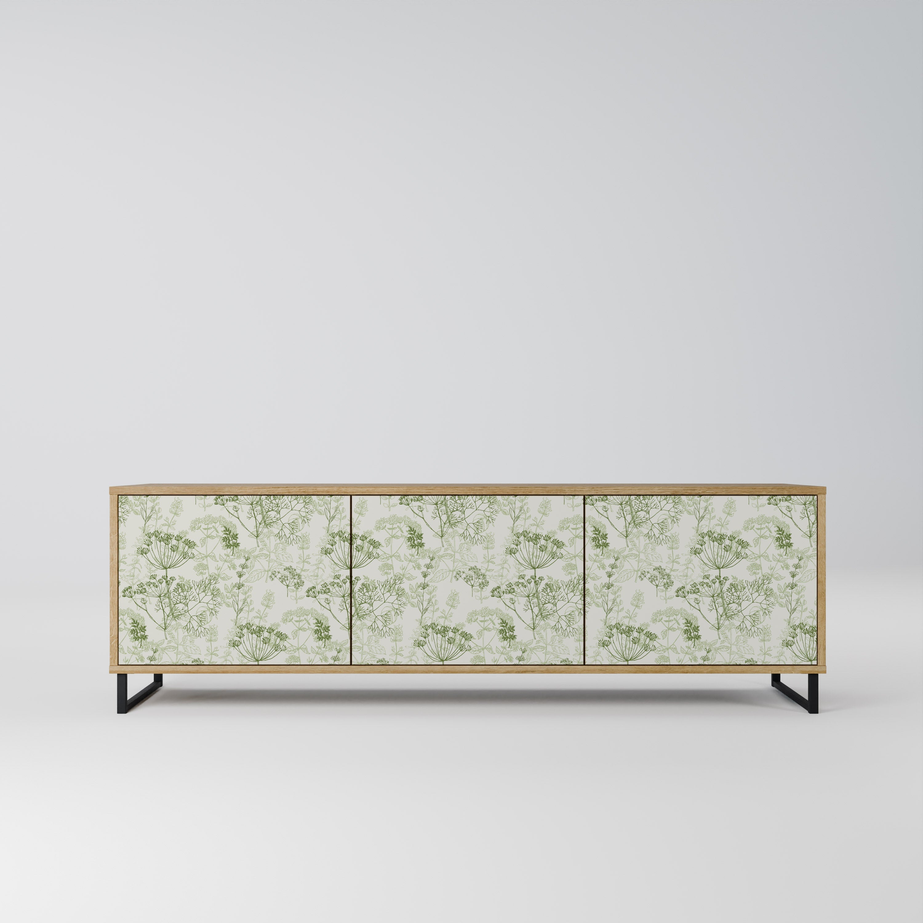 FENNEL BALDACHIN Meuble TV 3 portes effet chêne