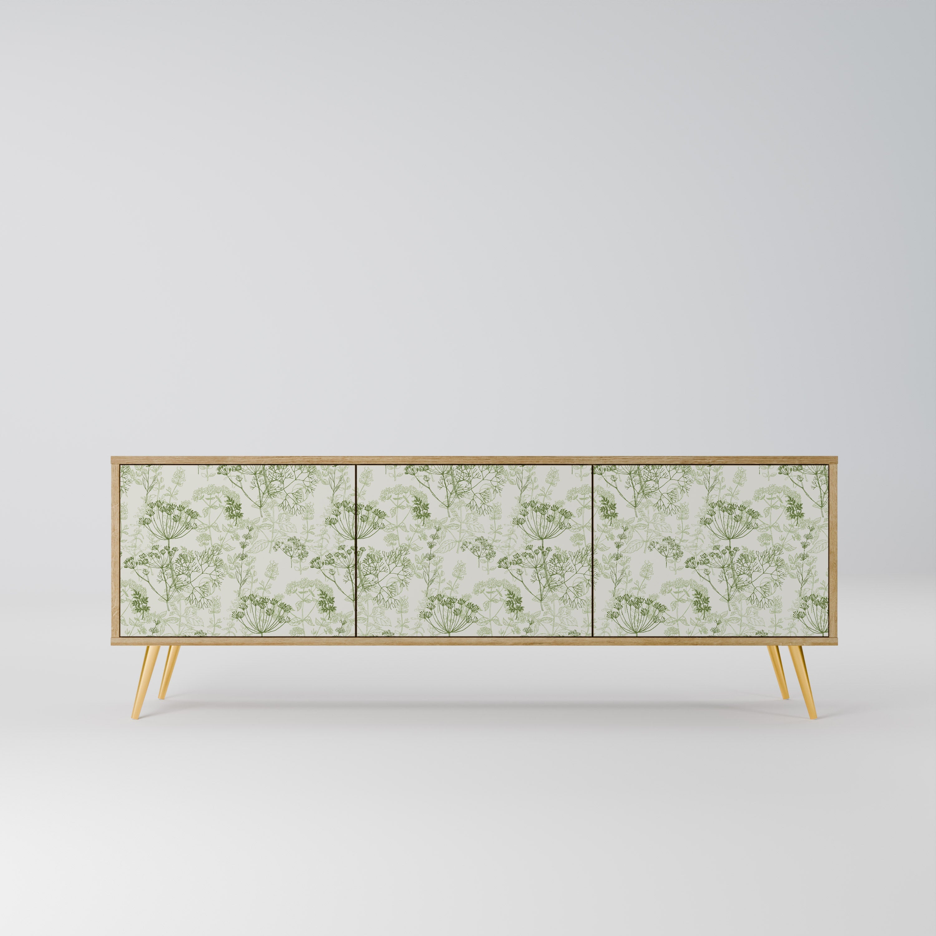 FENNEL BALDACHIN Meuble TV 3 portes effet chêne