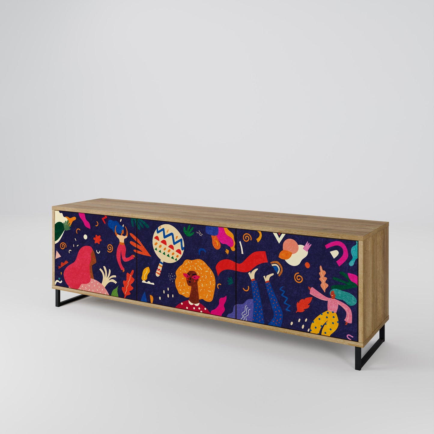 FESTIVE PLEASURES 3-Door TV Cabinet