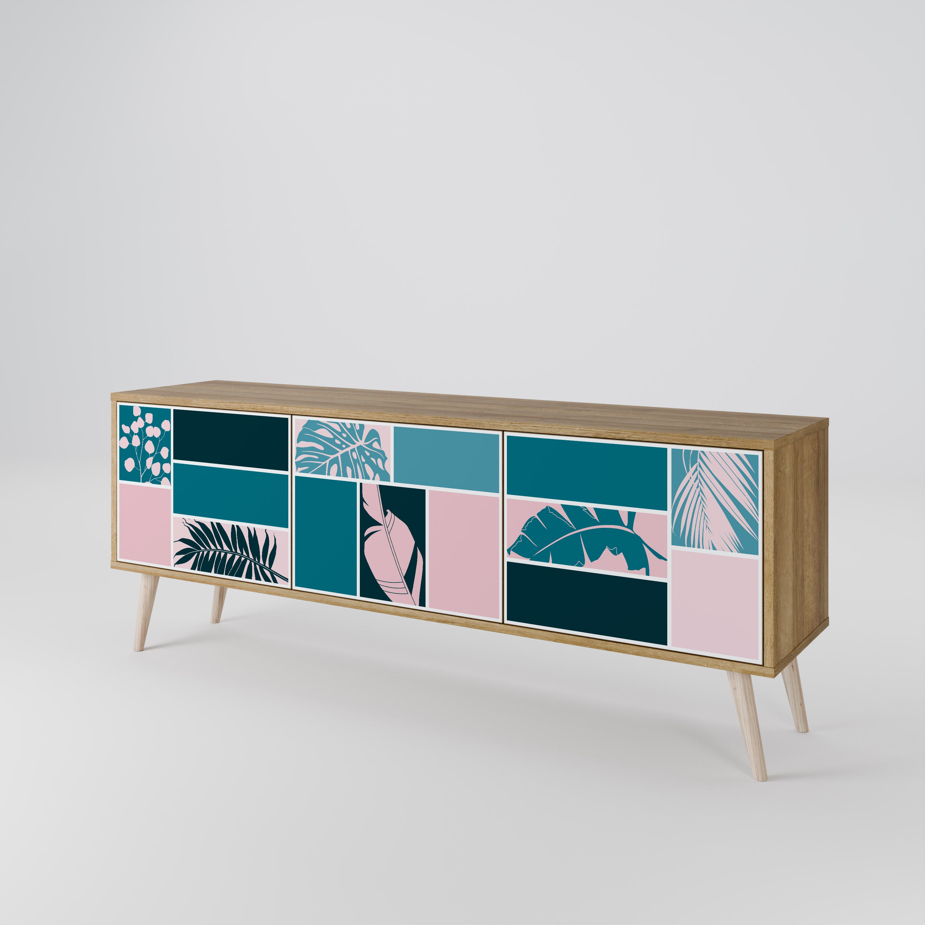 COMBINATION OF SHAPES 3-Door TV Cabinet