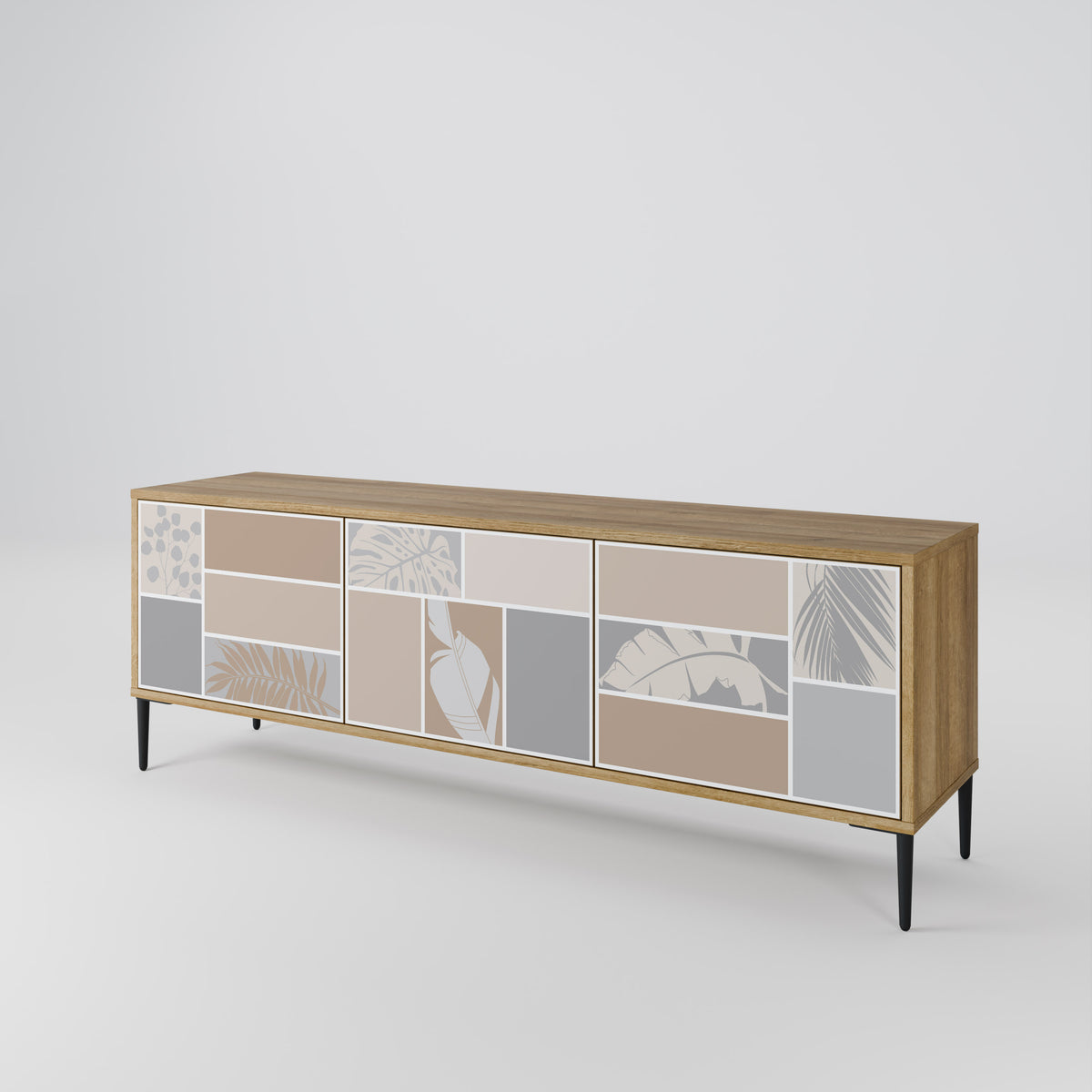 TROPICAL SHAPES 3-Door TV Cabinet