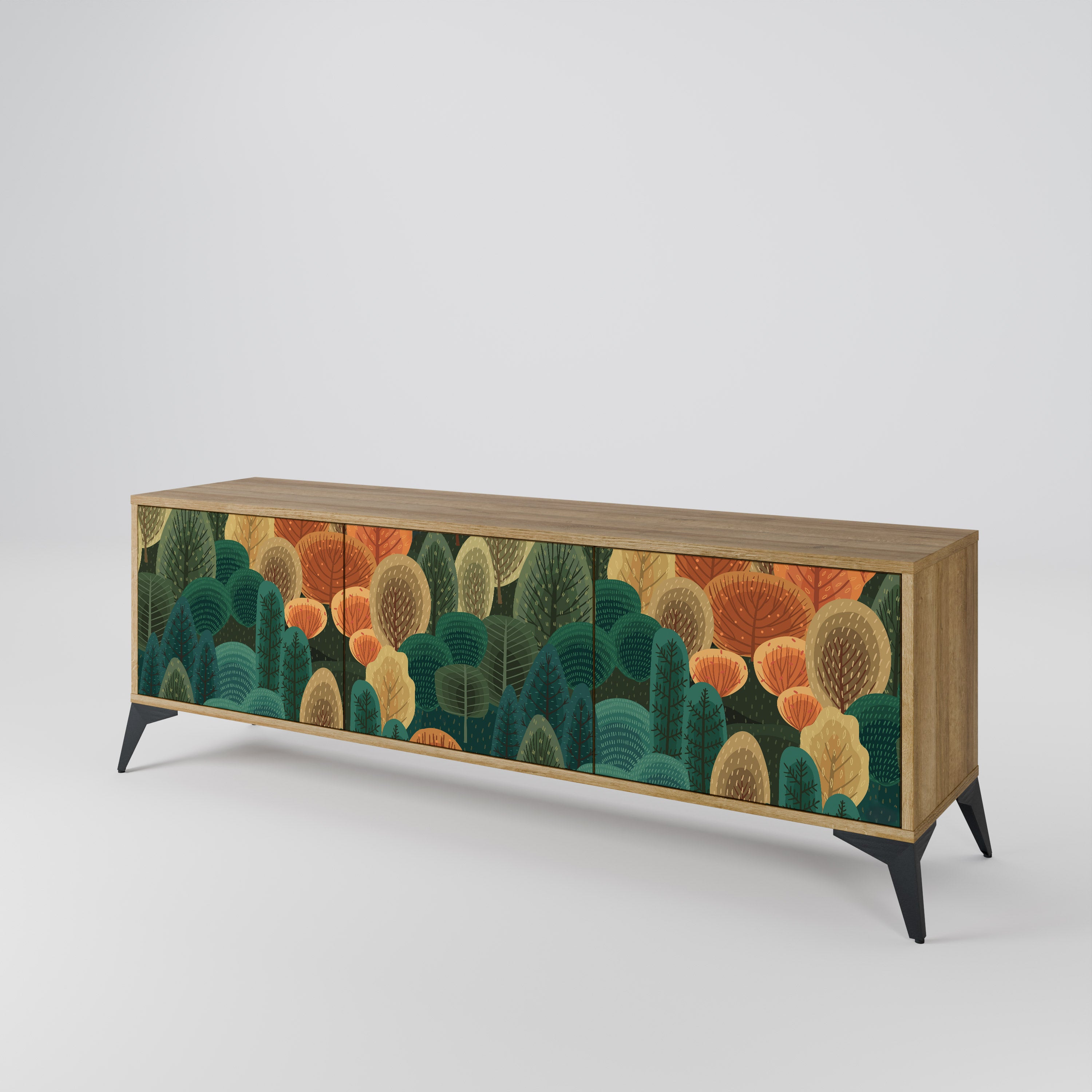 AUTUMN KALEIDOSCOPE 3-Door TV Cabinet