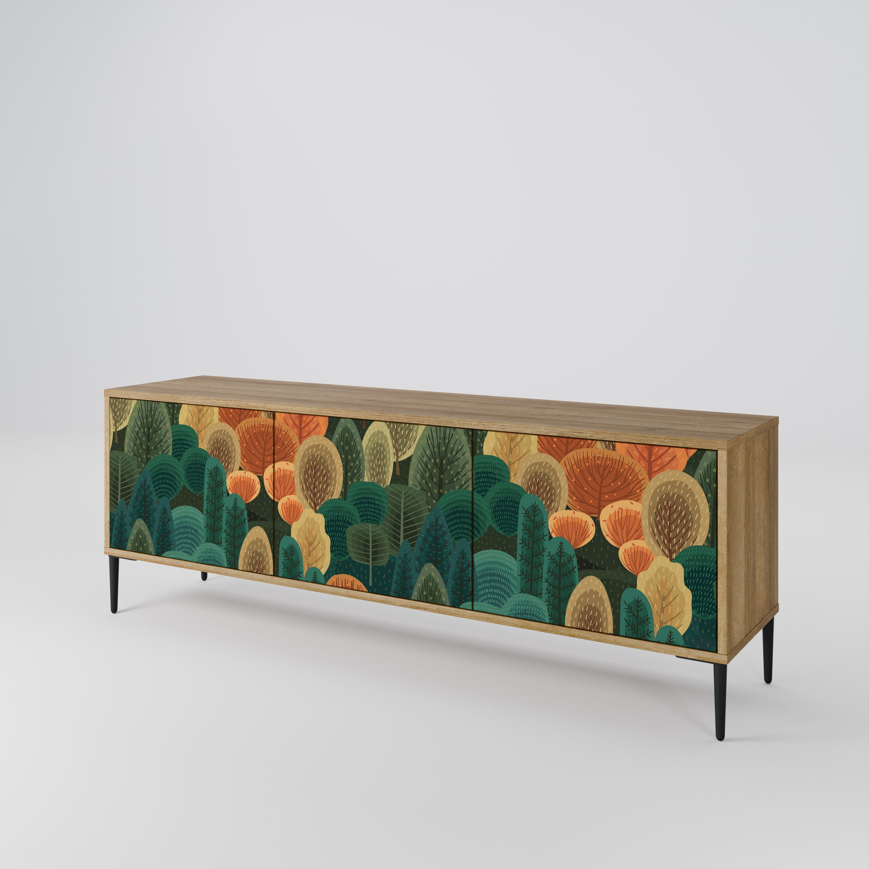 AUTUMN KALEIDOSCOPE 3-Door TV Cabinet