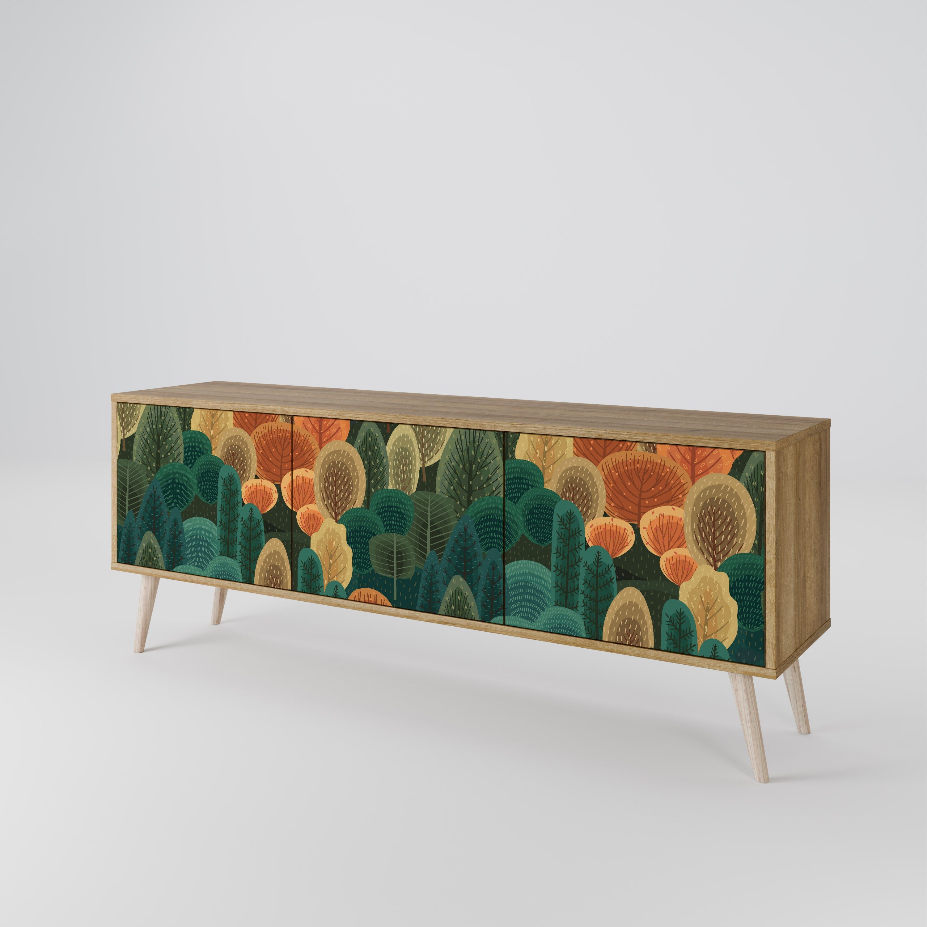 AUTUMN KALEIDOSCOPE 3-Door TV Cabinet