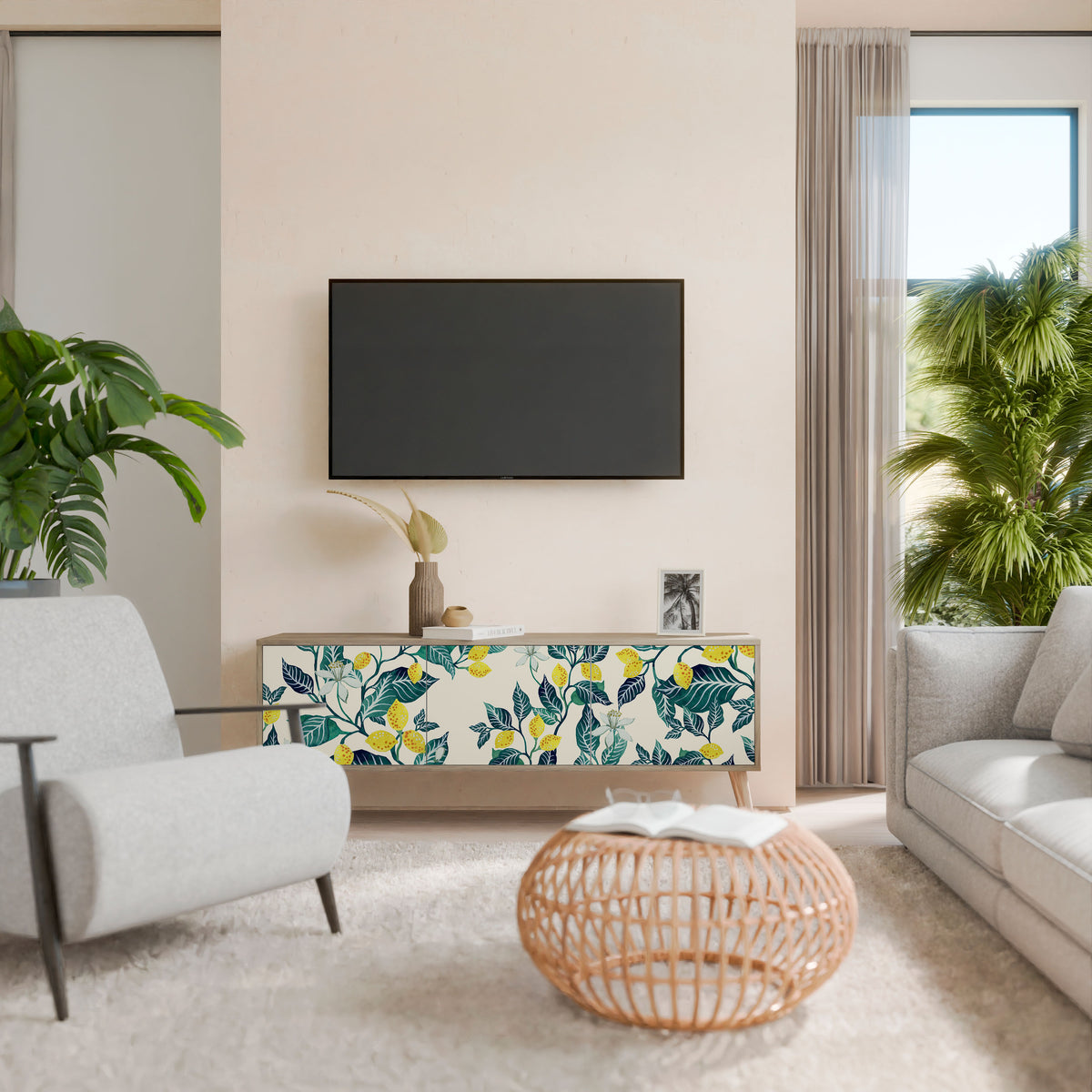 LEMON TREE 3-Door TV Cabinet