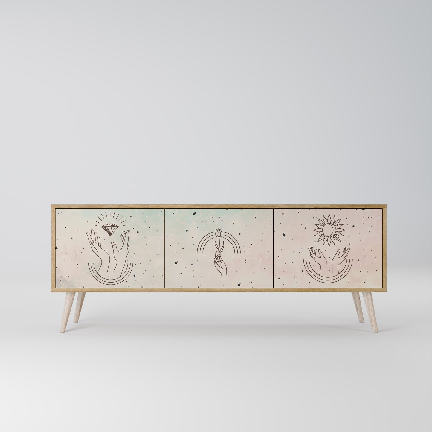 DELICATE BEAUTY 3-Door TV Cabinet