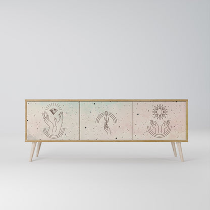 DELICATE BEAUTY 3-Door TV Cabinet