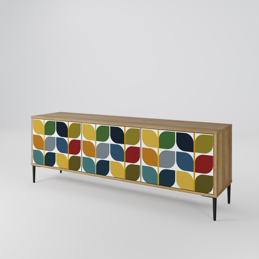 Meuble TV 3 portes effet chêne WEIGHTLESS HOURS