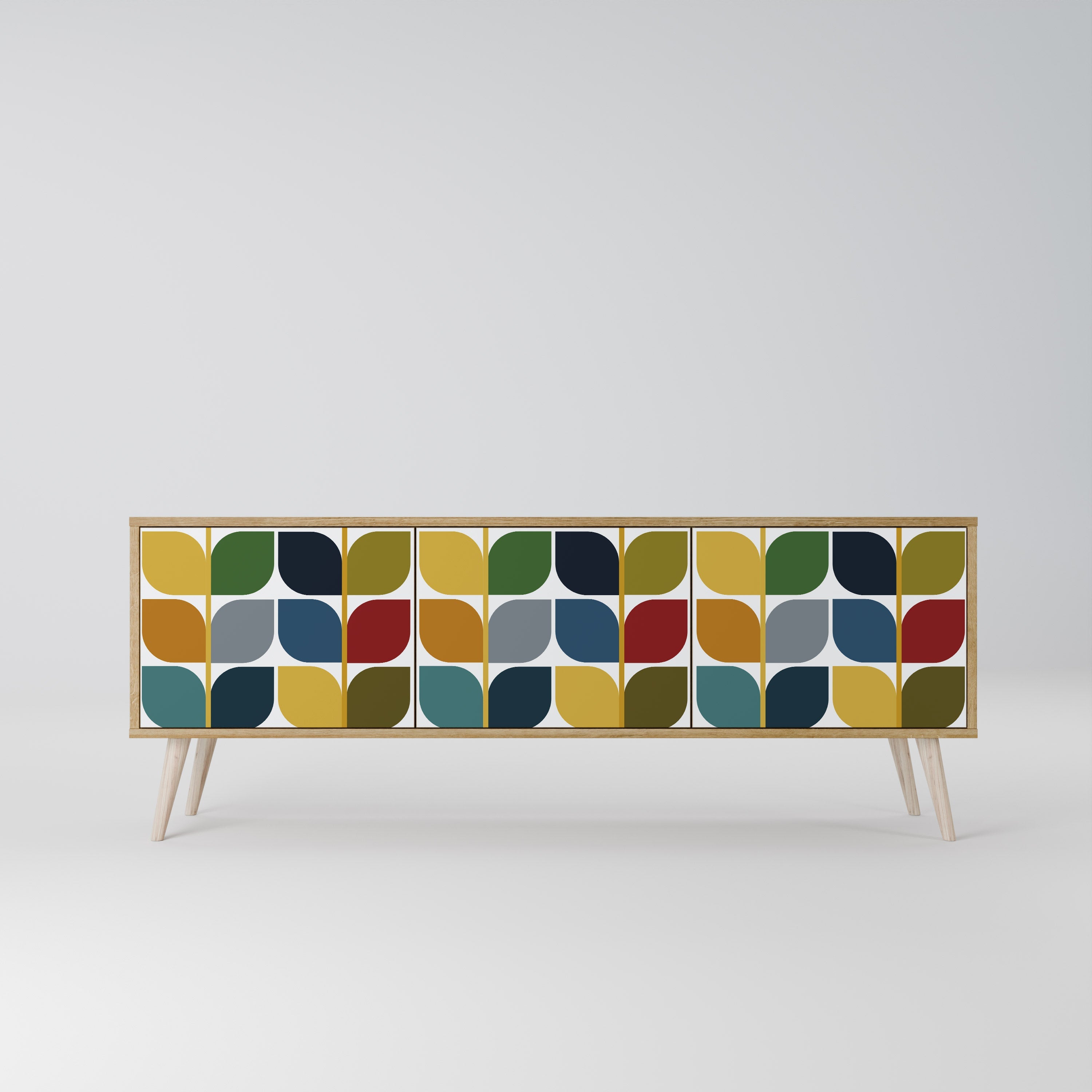 Meuble TV 3 portes effet chêne WEIGHTLESS HOURS