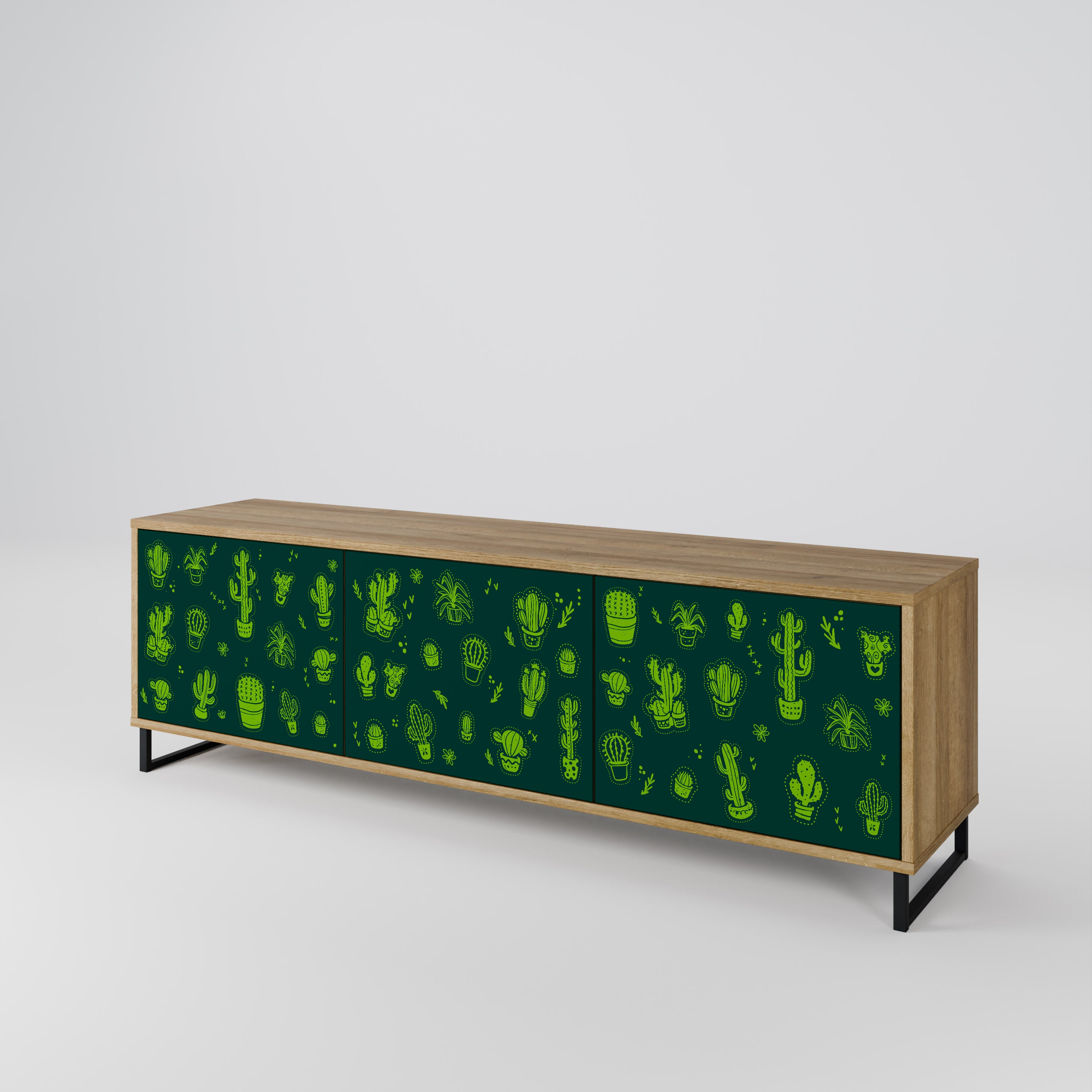 DESERT GREEN 3-Door TV Cabinet
