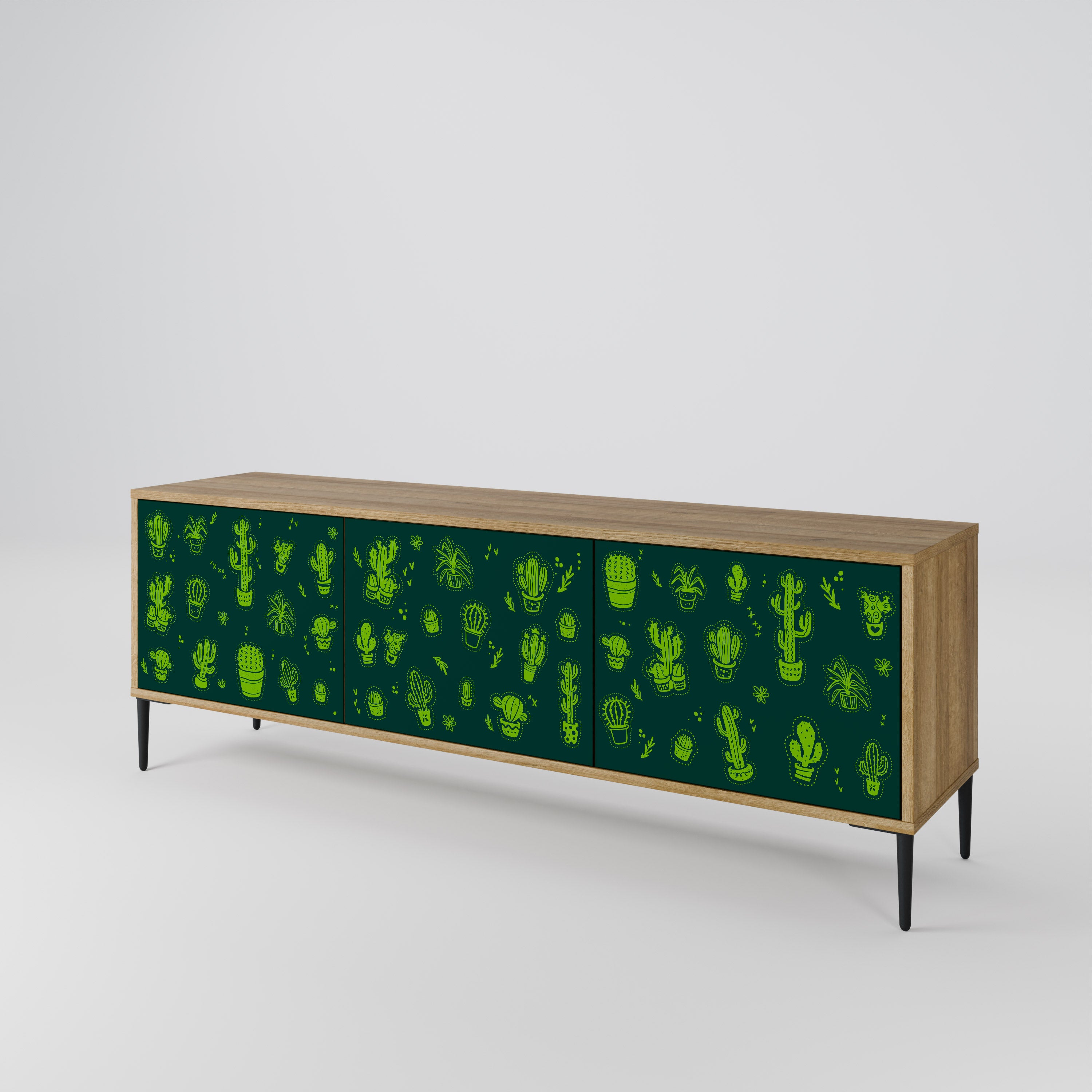 DESERT GREEN 3-Door TV Cabinet