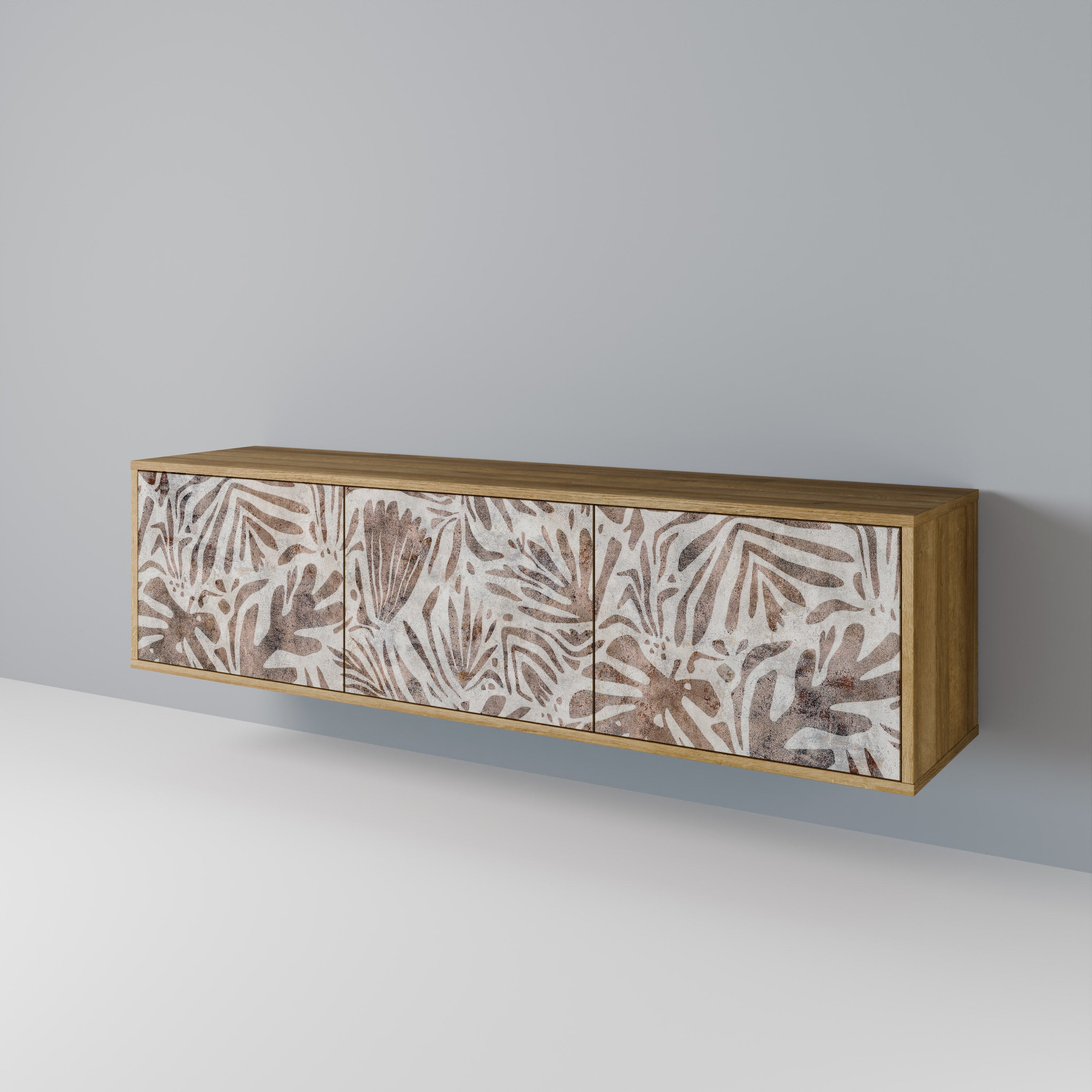 Meuble TV 3 portes PASSING TIME effet chêne