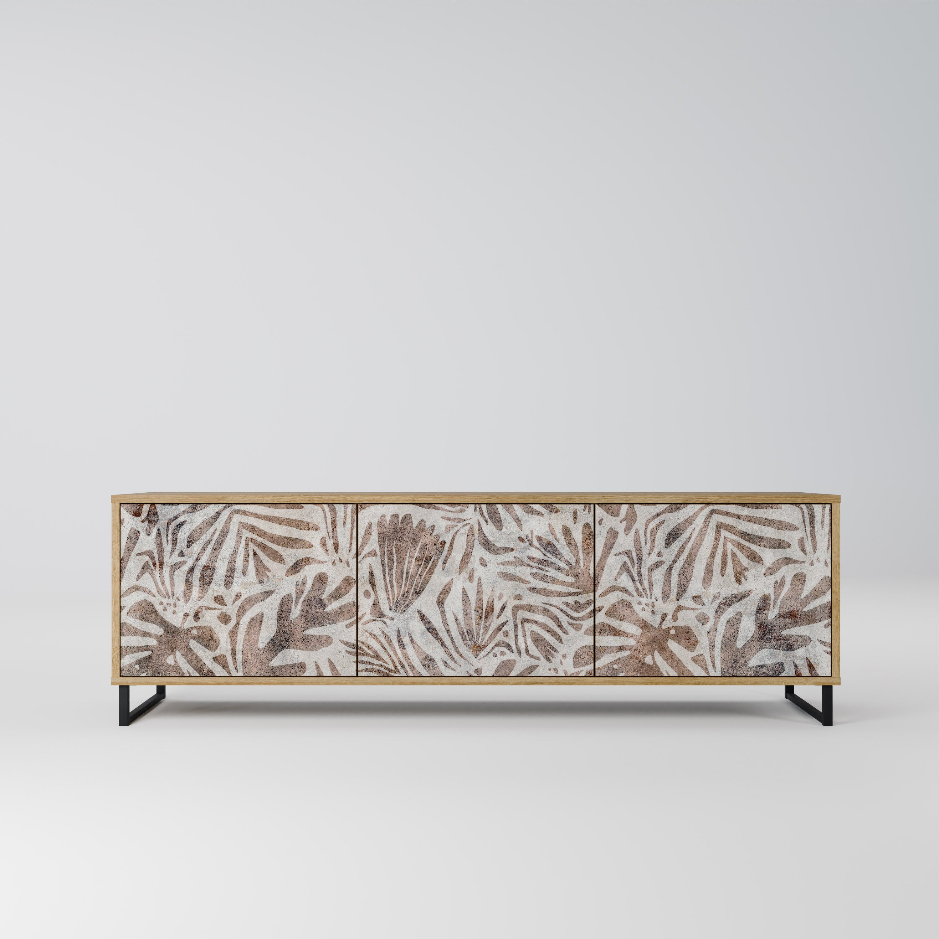 Meuble TV 3 portes PASSING TIME effet chêne