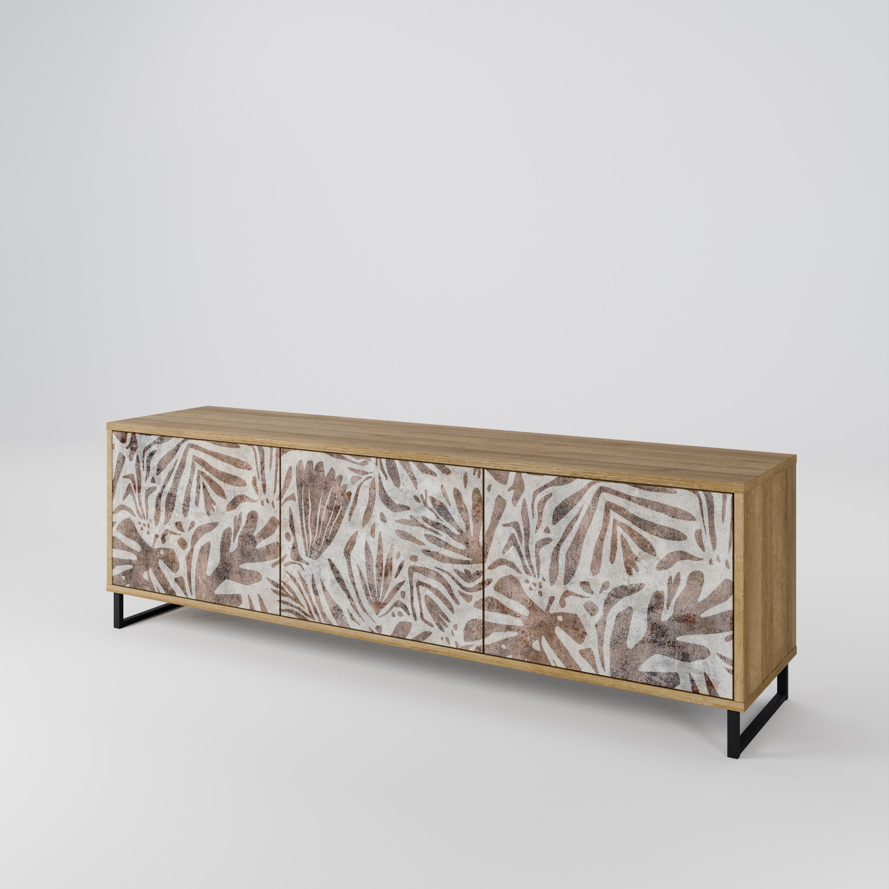 Meuble TV 3 portes PASSING TIME effet chêne