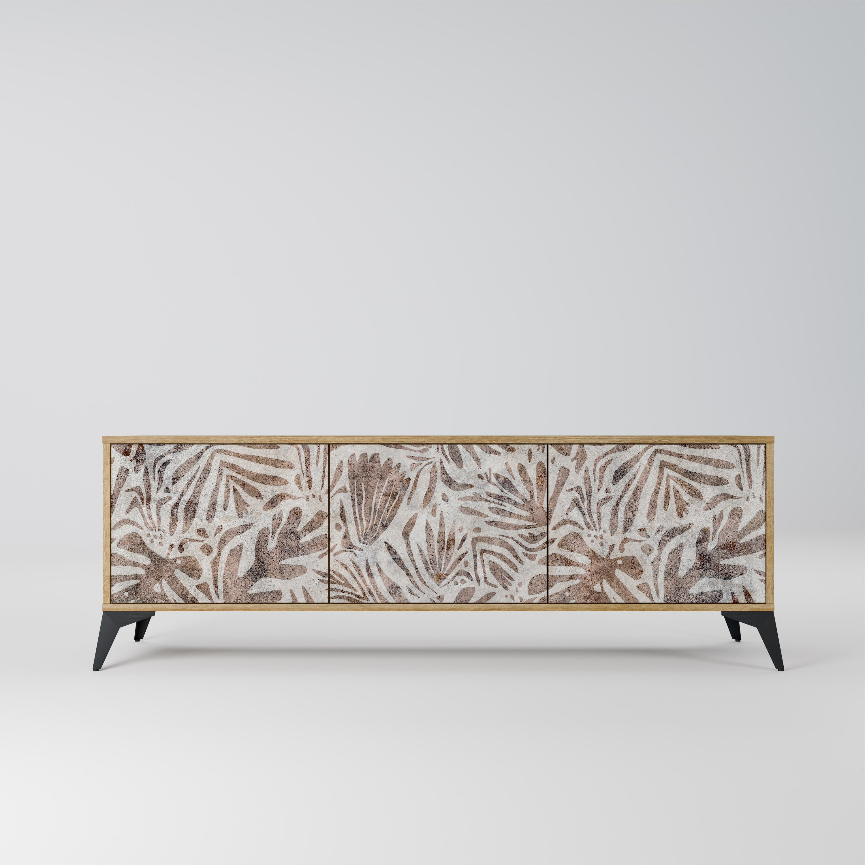 Meuble TV 3 portes PASSING TIME effet chêne