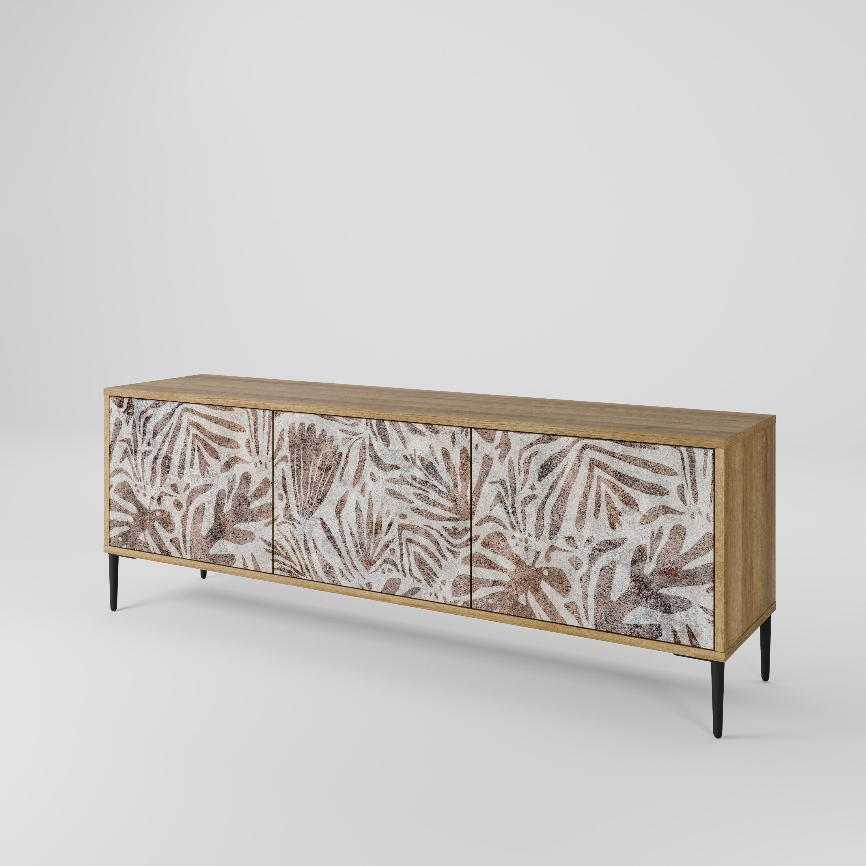 Meuble TV 3 portes PASSING TIME effet chêne