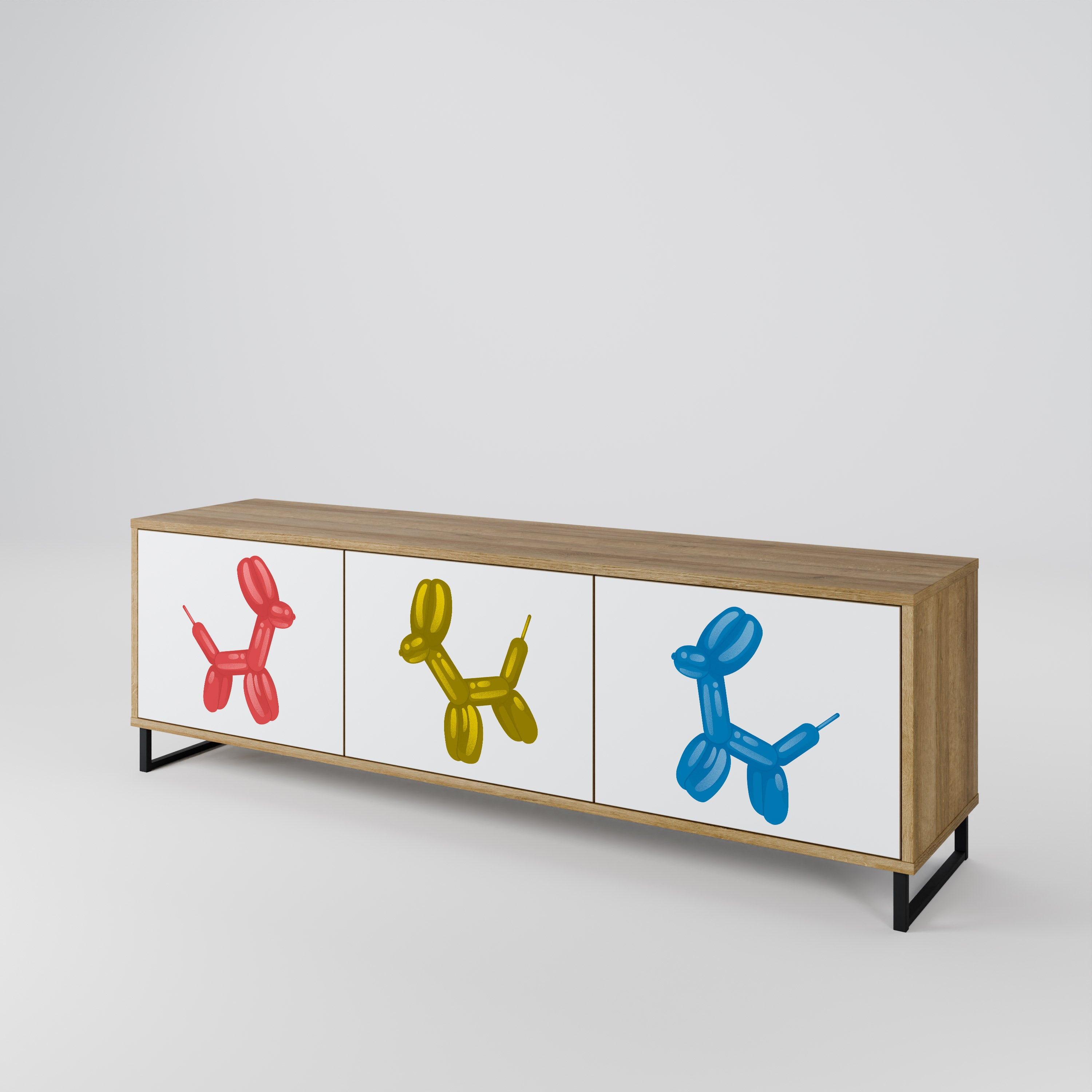 CHILDHOOD MEMORY 3-Door TV Cabinet