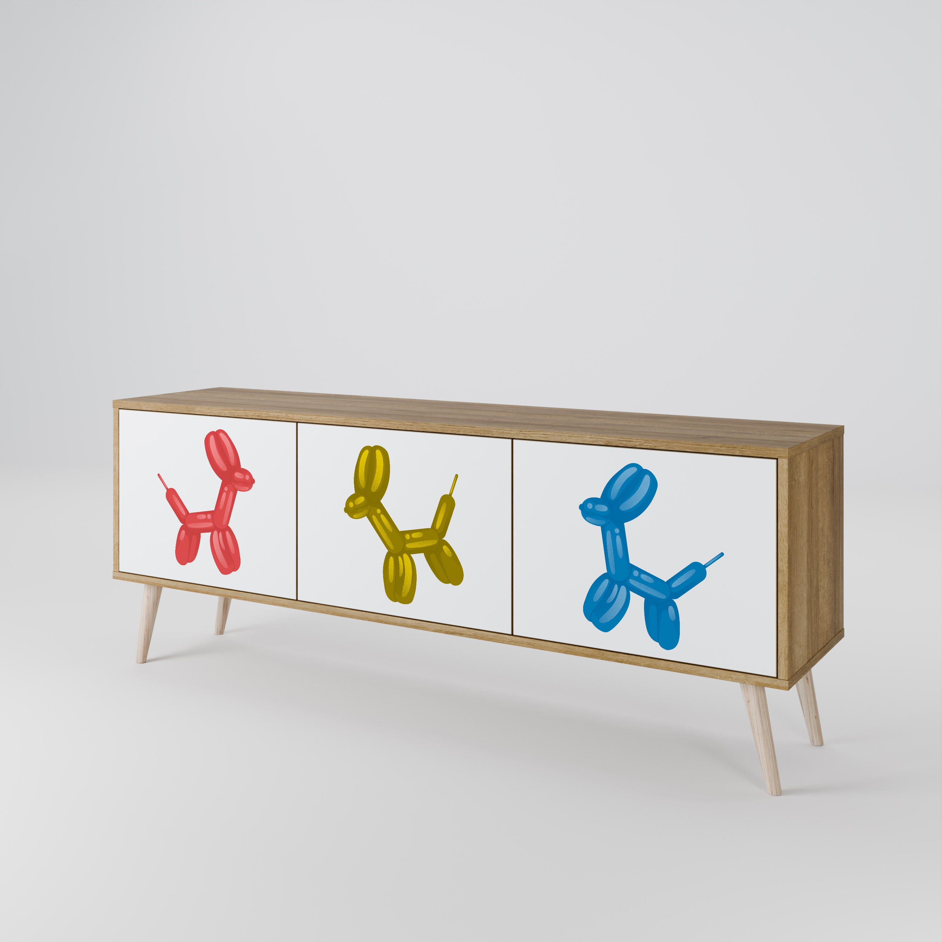 CHILDHOOD MEMORY 3-Door TV Cabinet