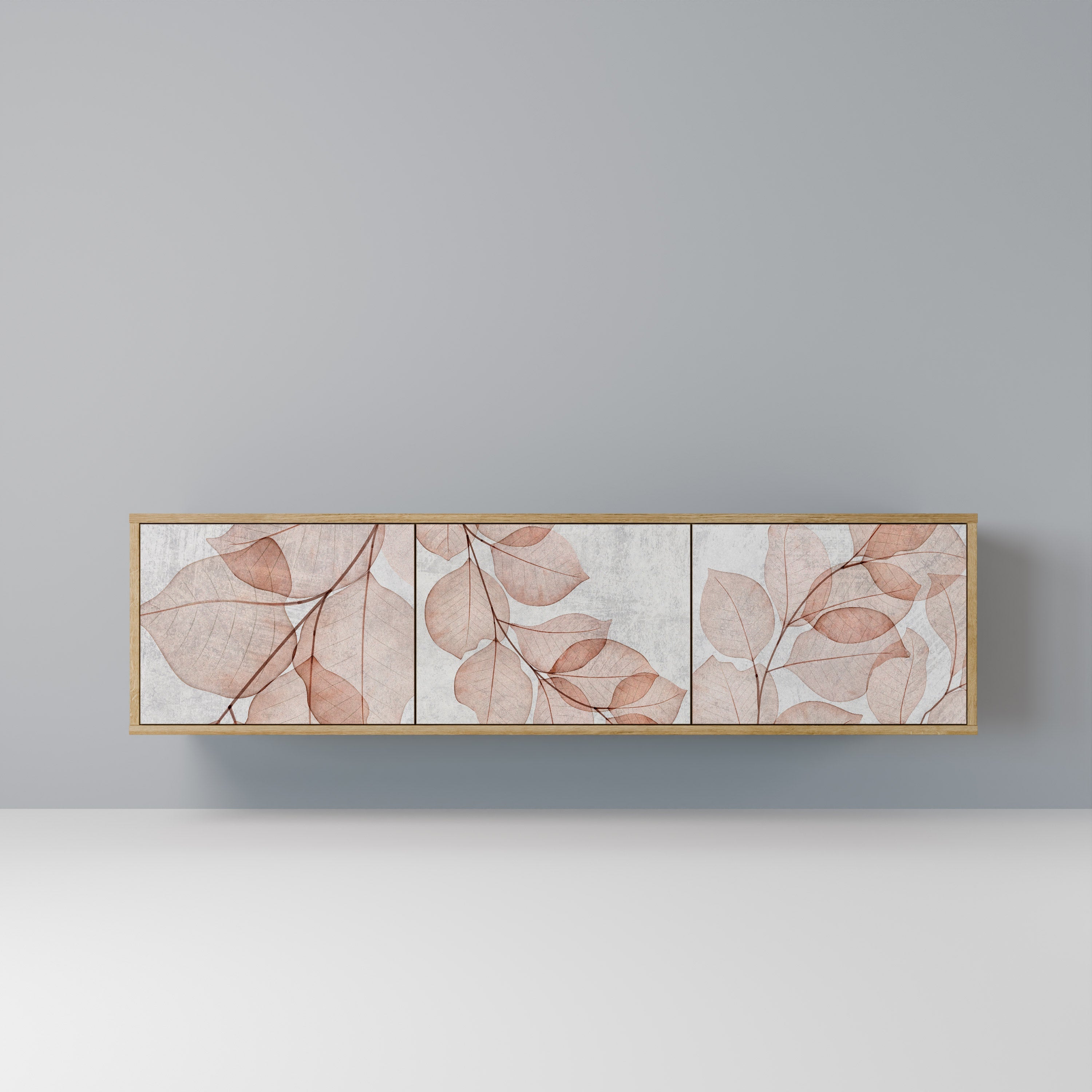 Meuble TV 3 portes AUTUMN FRAGILITY effet chêne