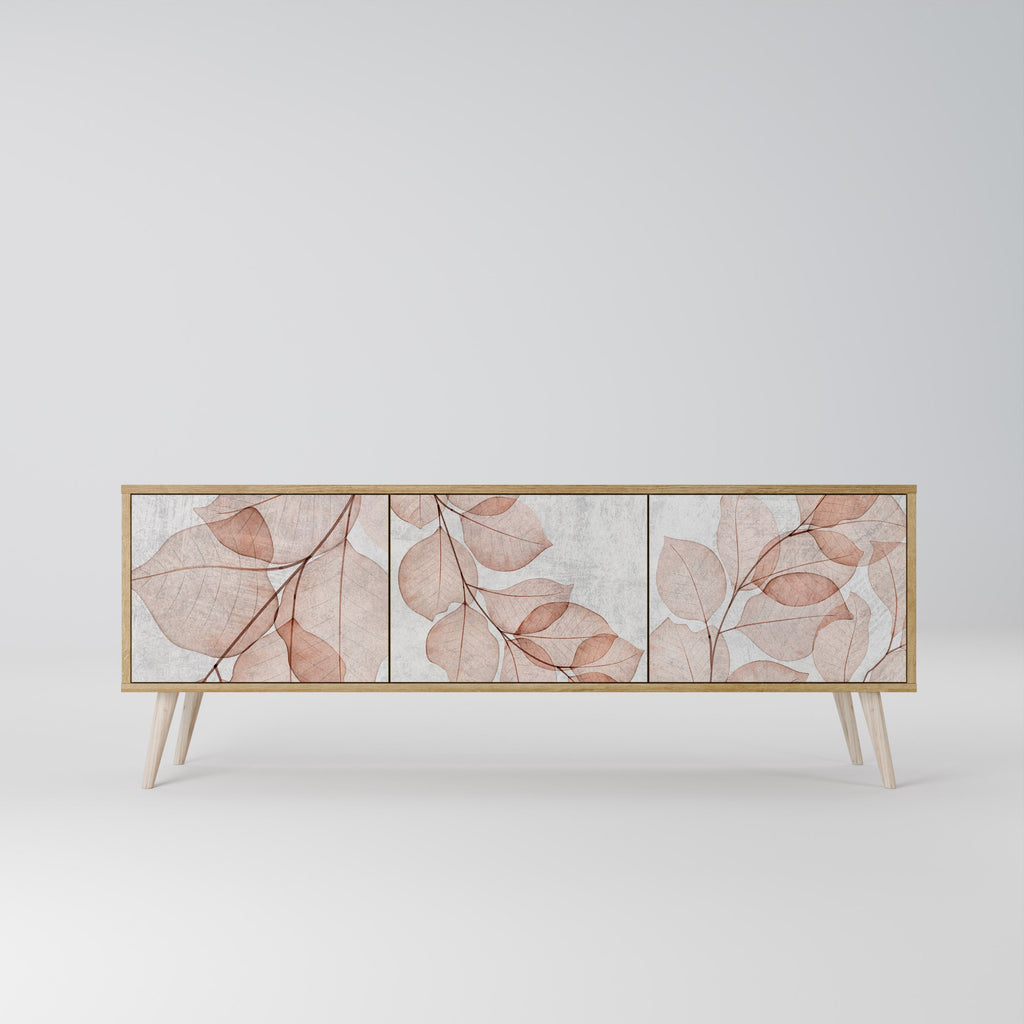 Meuble TV 3 portes AUTUMN FRAGILITY effet chêne