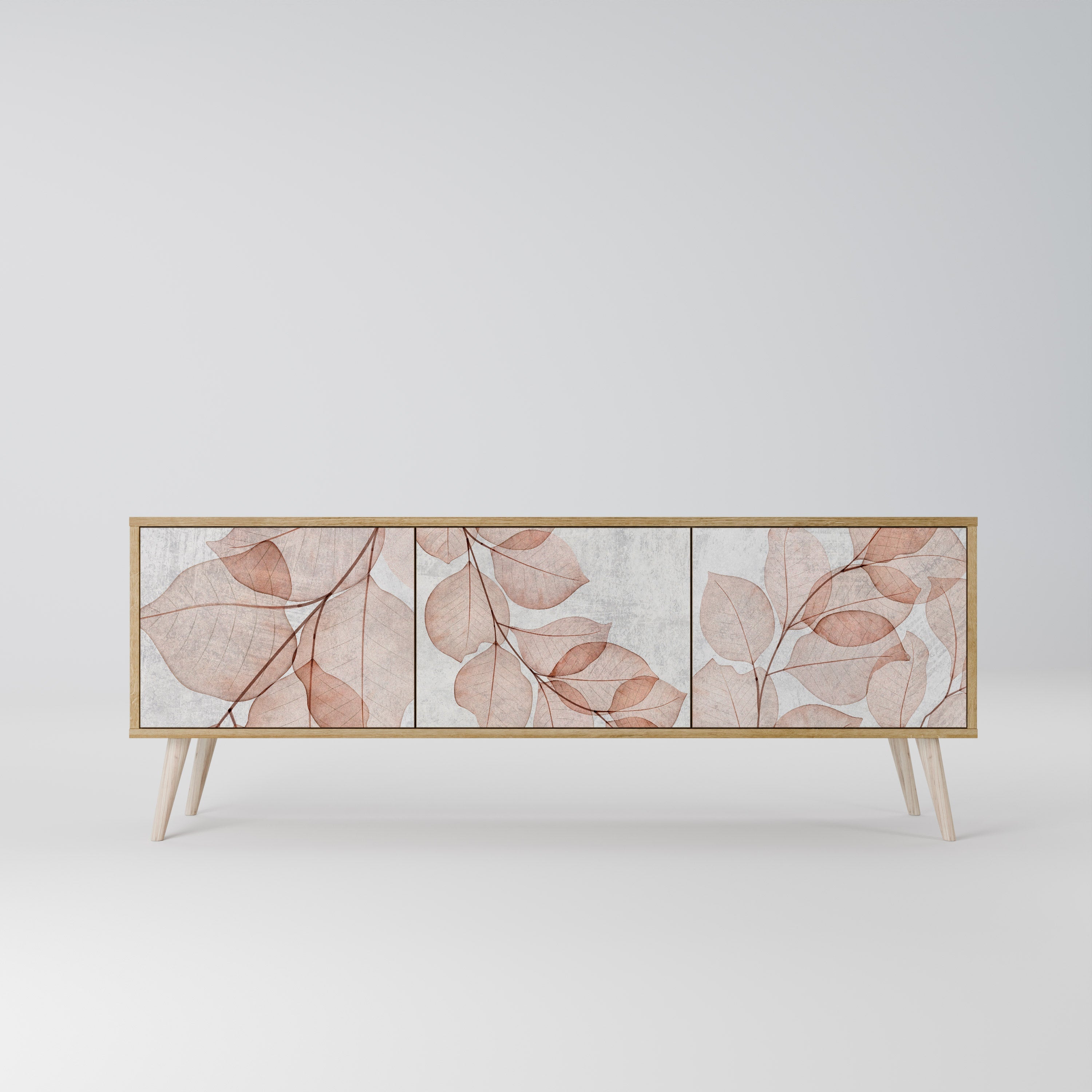 Meuble TV 3 portes AUTUMN FRAGILITY effet chêne