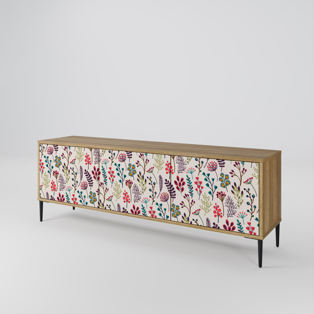 Meuble TV 3 portes effet chêne AUTUMN SUNDRIES