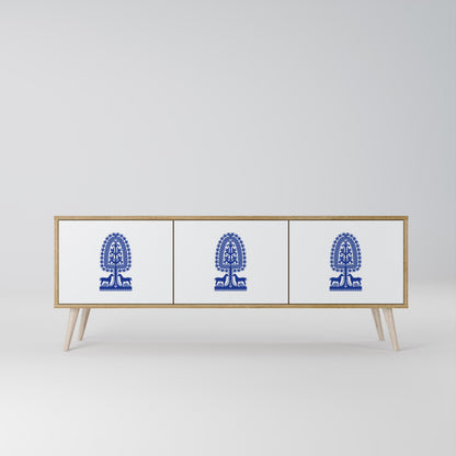 POLISH FOLK ART 3-Door TV Cabinet