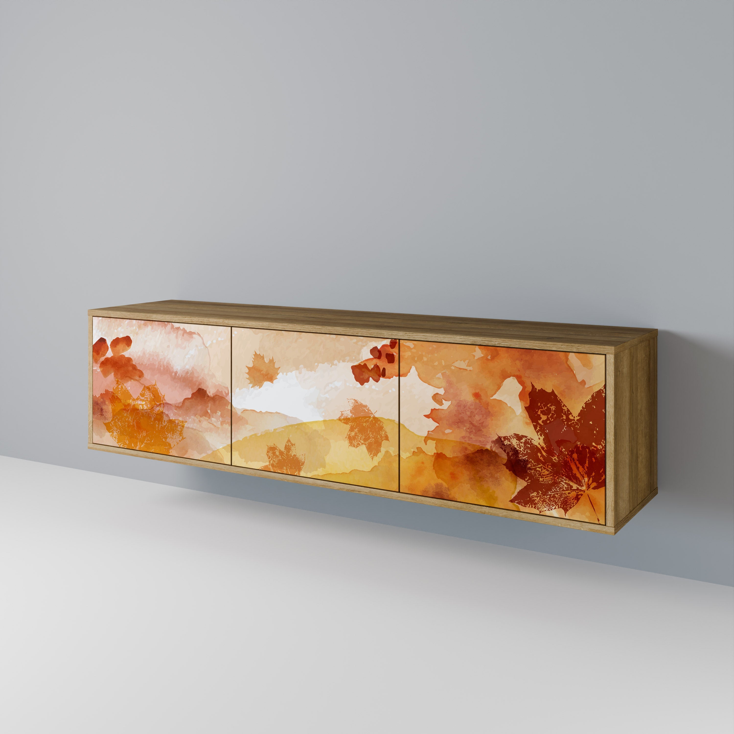 Meuble TV 3 portes effet chêne TRACES OF AUTUMN